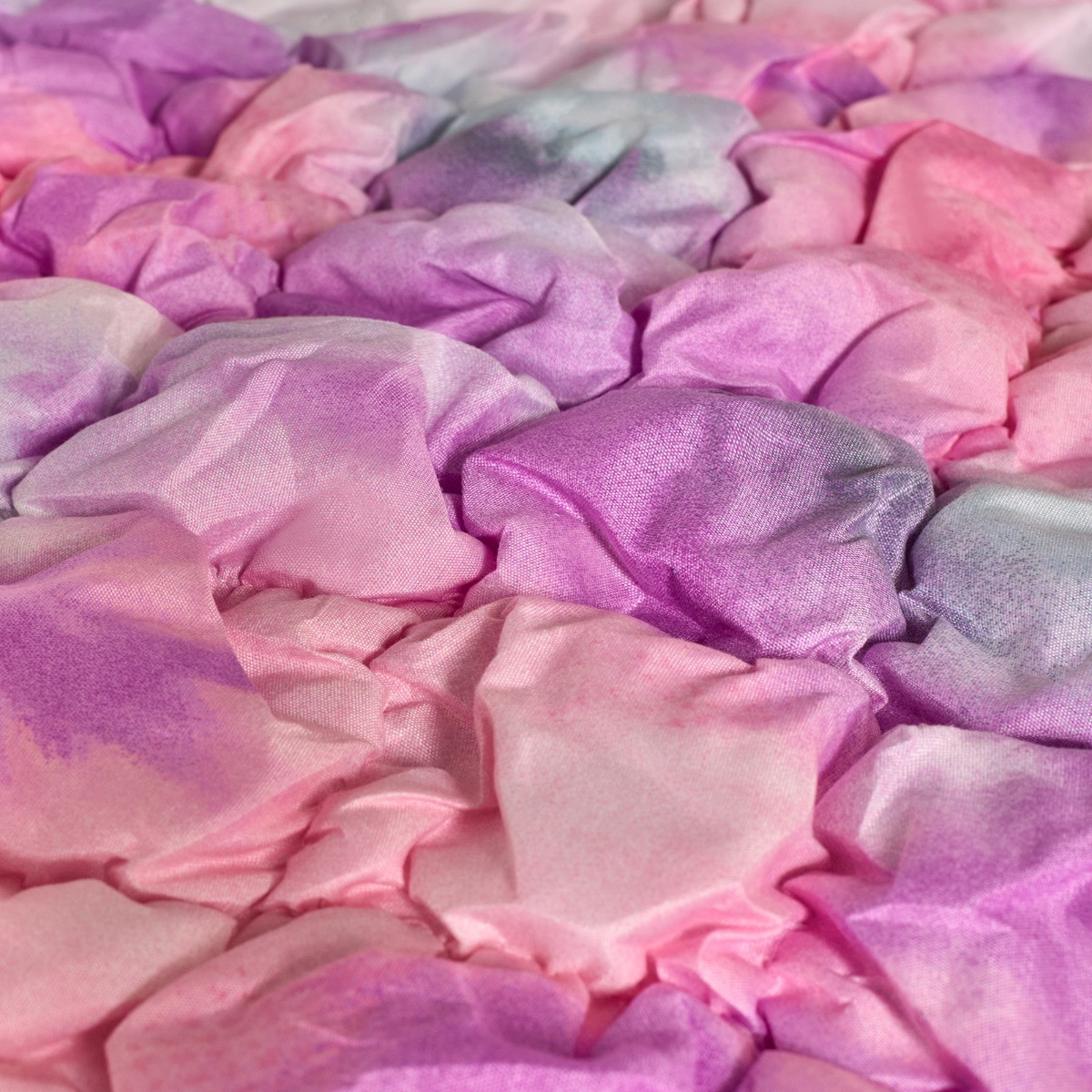 OHS Quilted Seersucker Tie Dye Duvet Cover Set - Multi>