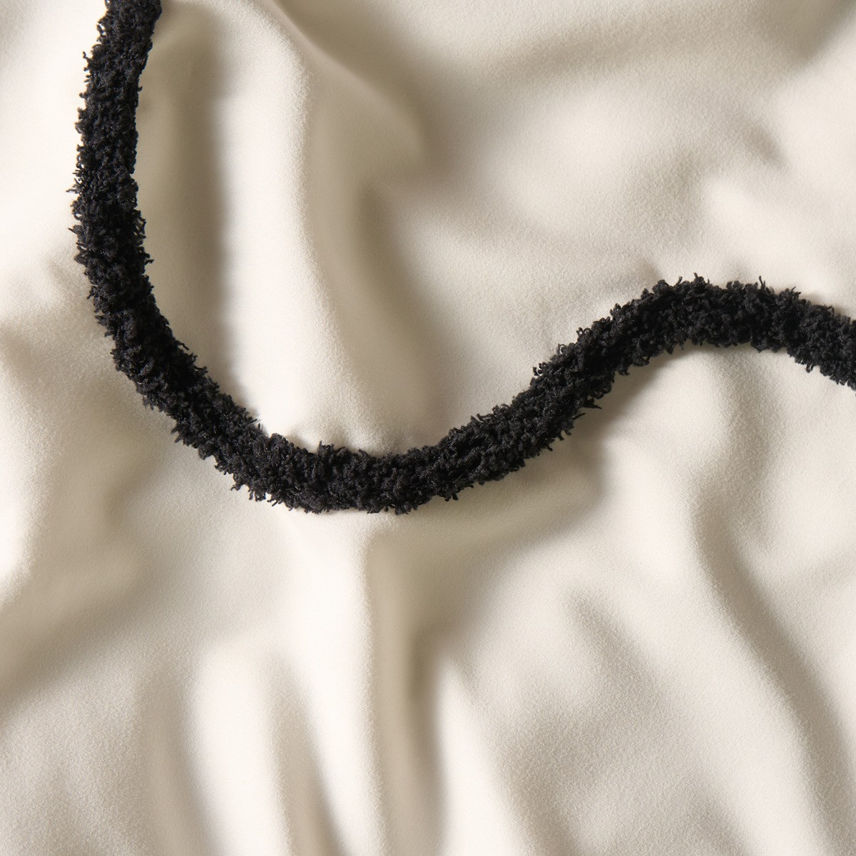 OHS Tufted Wave Duvet Set, Monochrome - Single>