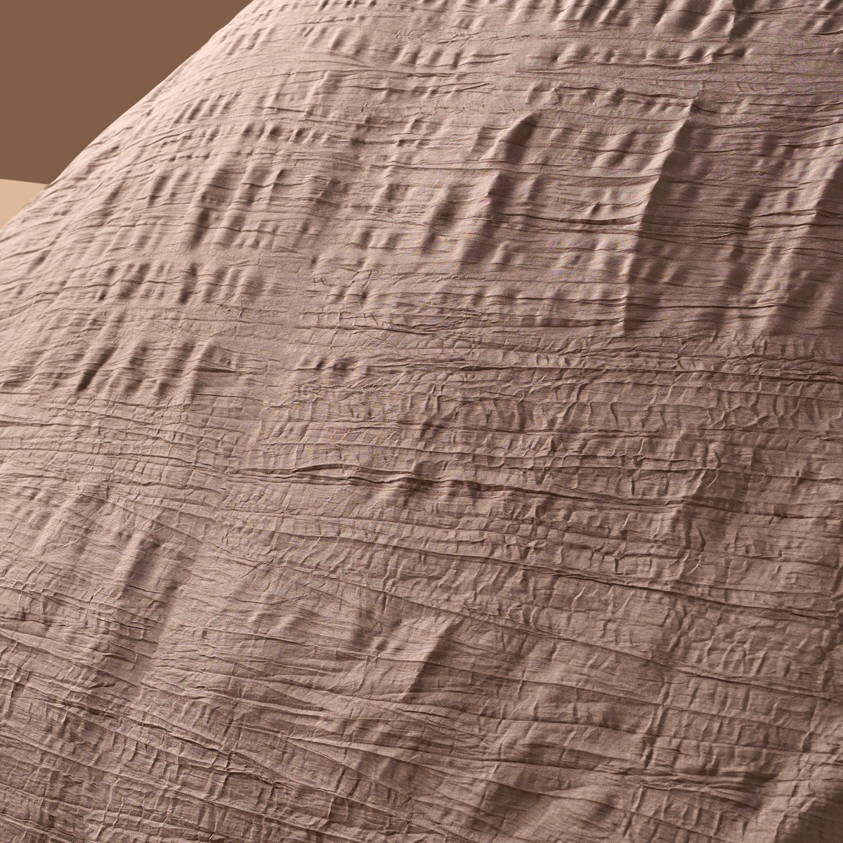 OHS Crinkle Duvet Set, Mink - Double>