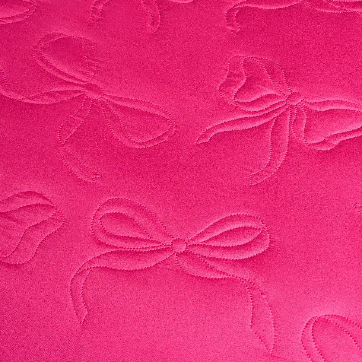 OHS Bows Quilted Duvet Set, Hot Pink - Single>