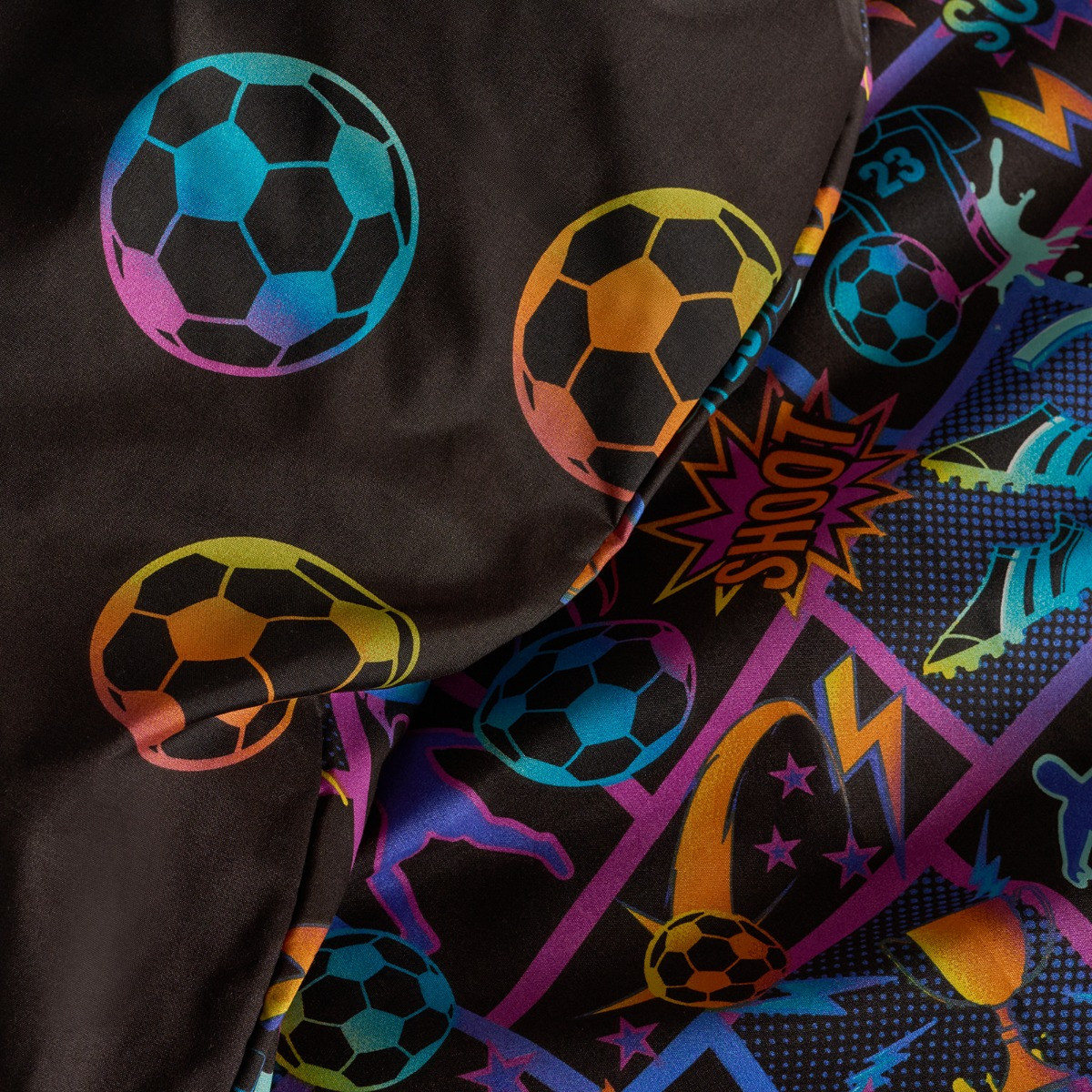 OHS Football Comic Print Duvet Cover Set, Multi - Single>