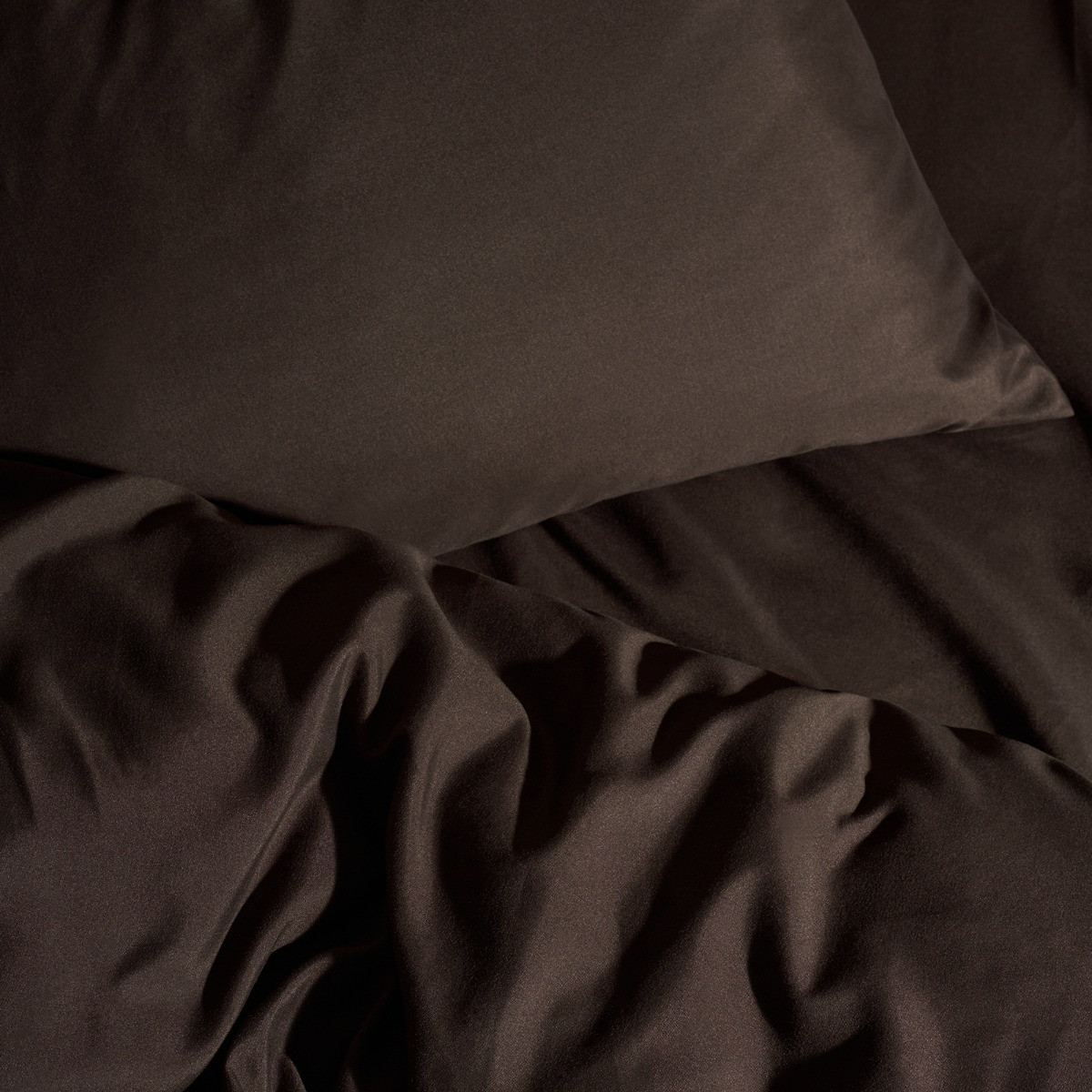 OHS 2 Pack Plain Dyed Housewife Pillowcases - Coffee>