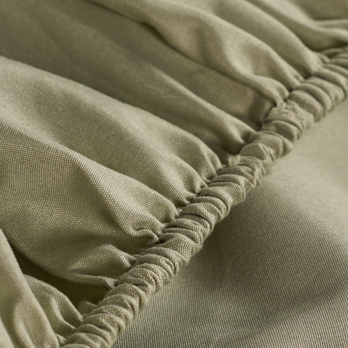 OHS Plain Dyed Fitted Sheet, Sage - Double>