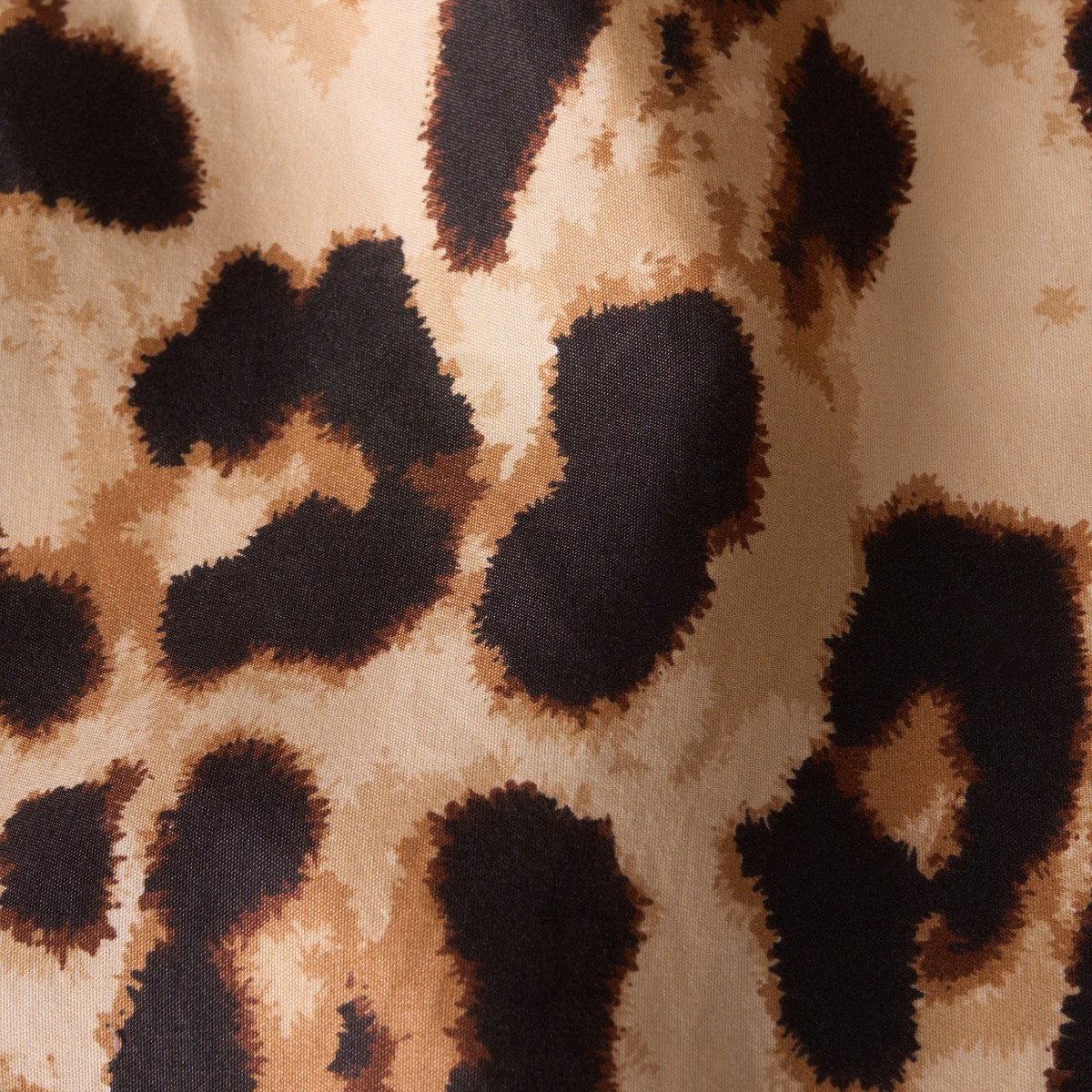 OHS Leopard Print Fitted Sheet, Natural - Double>