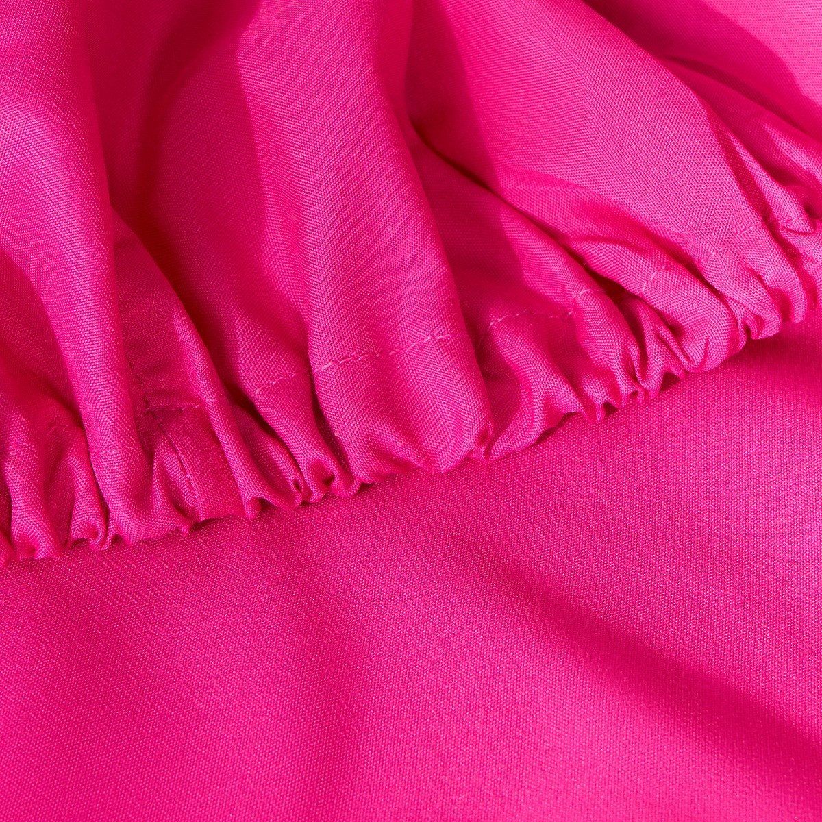 OHS Easy Care Polycotton Deep Fitted Sheet, Hot Pink - Single>