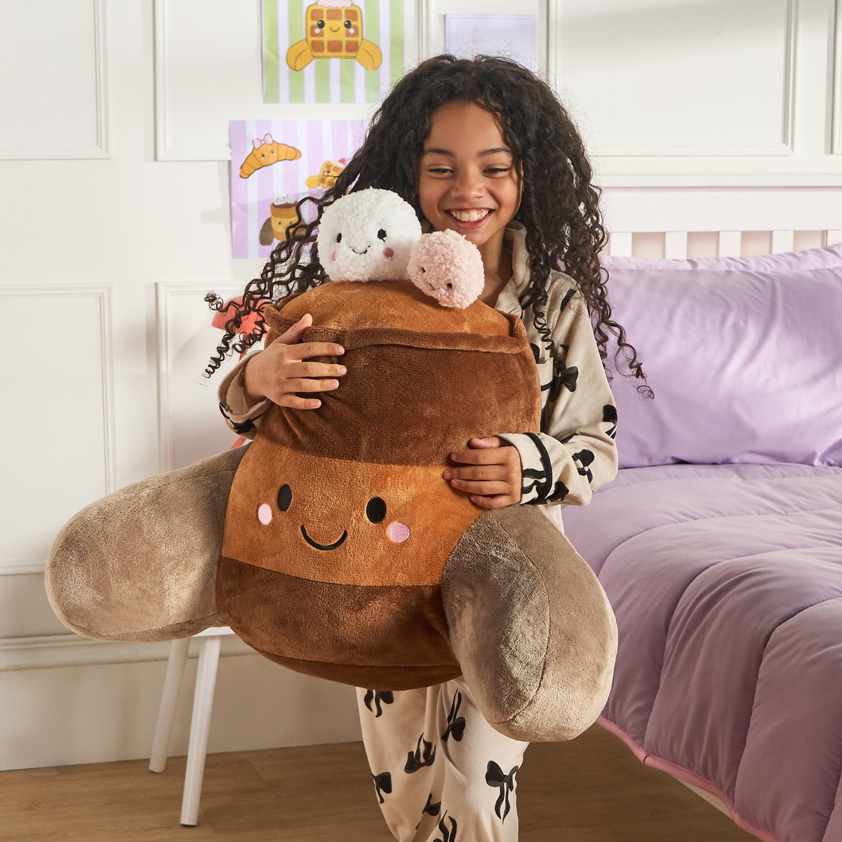 OHS Hot Chocolate Cuddle Cushion -  Brown>