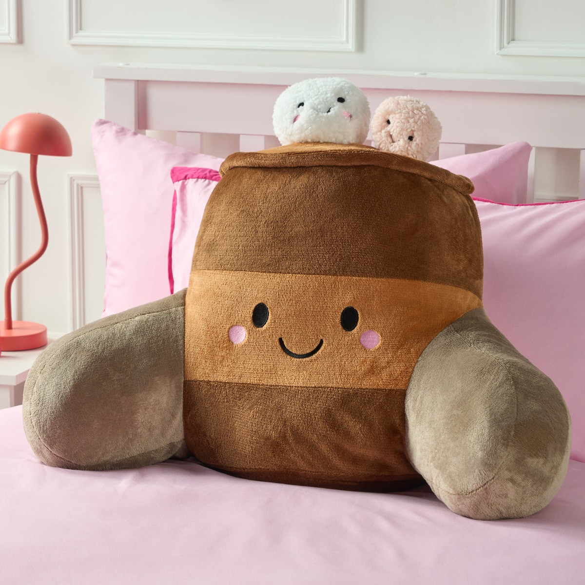 OHS Hot Chocolate Cuddle Cushion -  Brown>