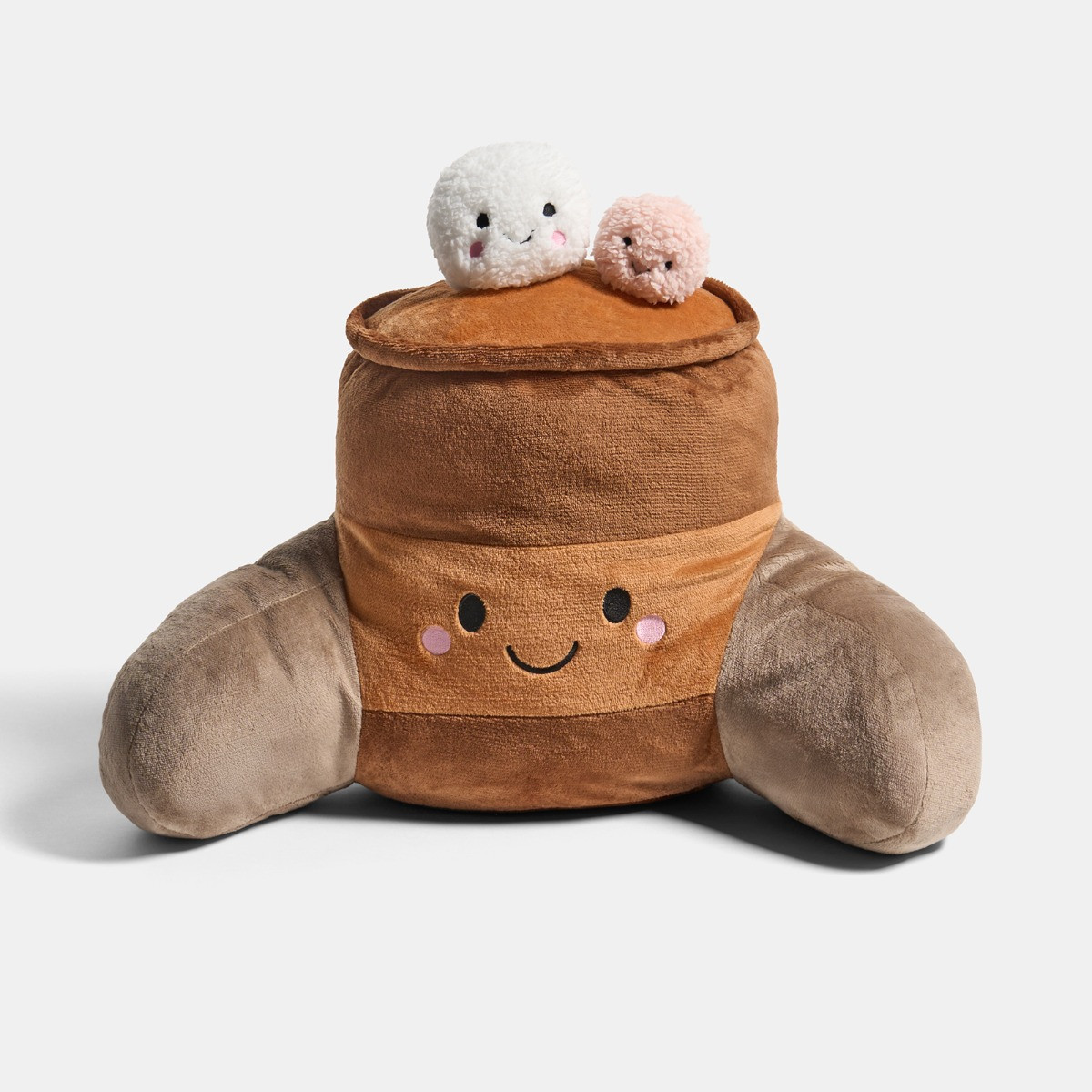 OHS Hot Chocolate Cuddle Cushion -  Brown>