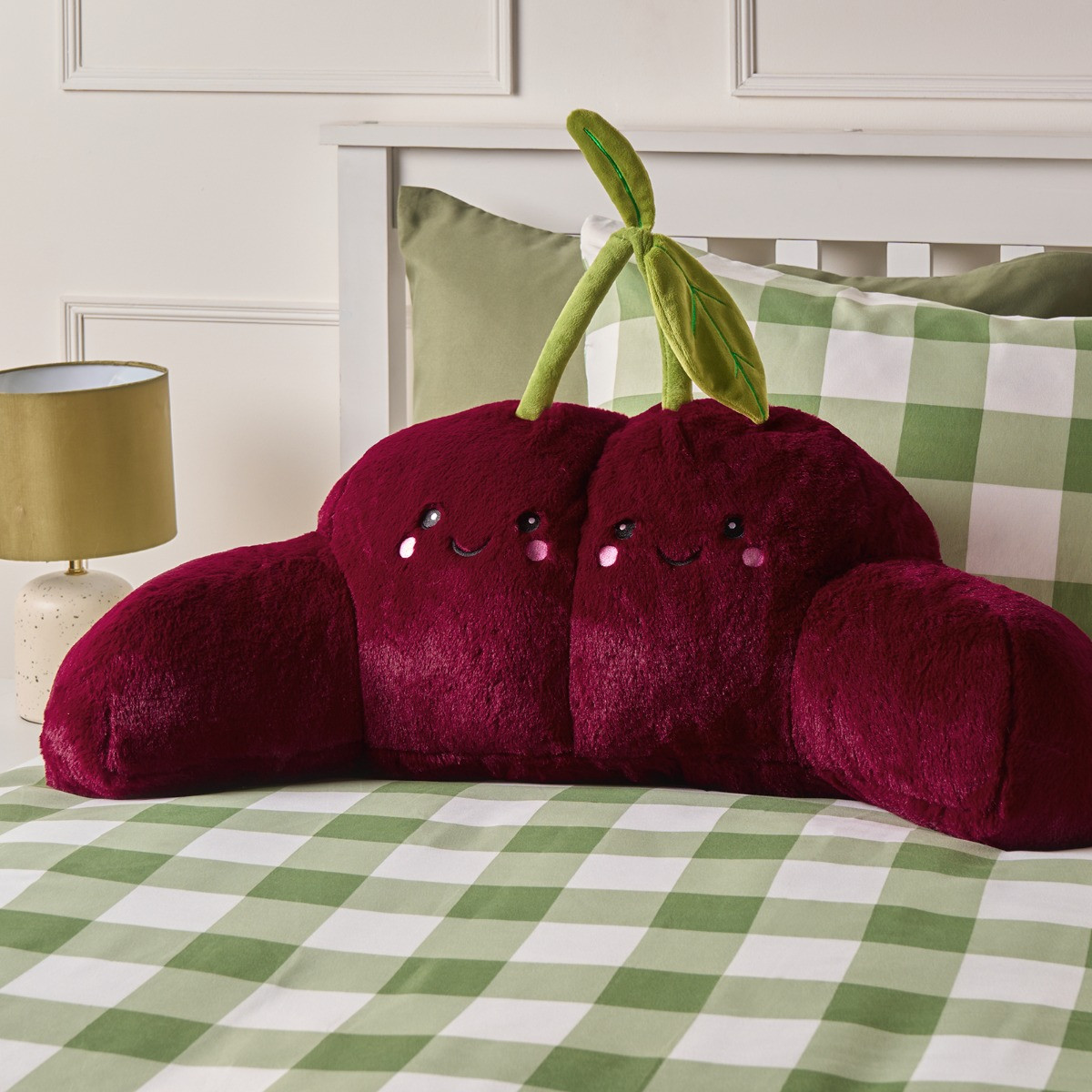 OHS Cherry Cuddle Cushion - Burgundy>