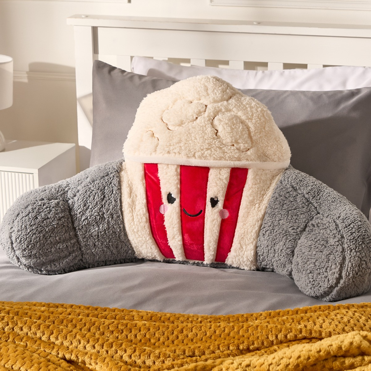 OHS Popcorn Cuddle Cushion - Cream/Red>