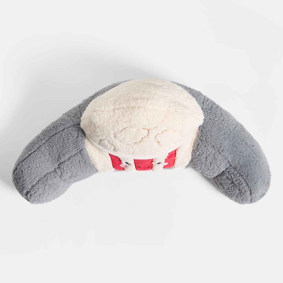 OHS Popcorn Cuddle Cushion - Cream/Red>