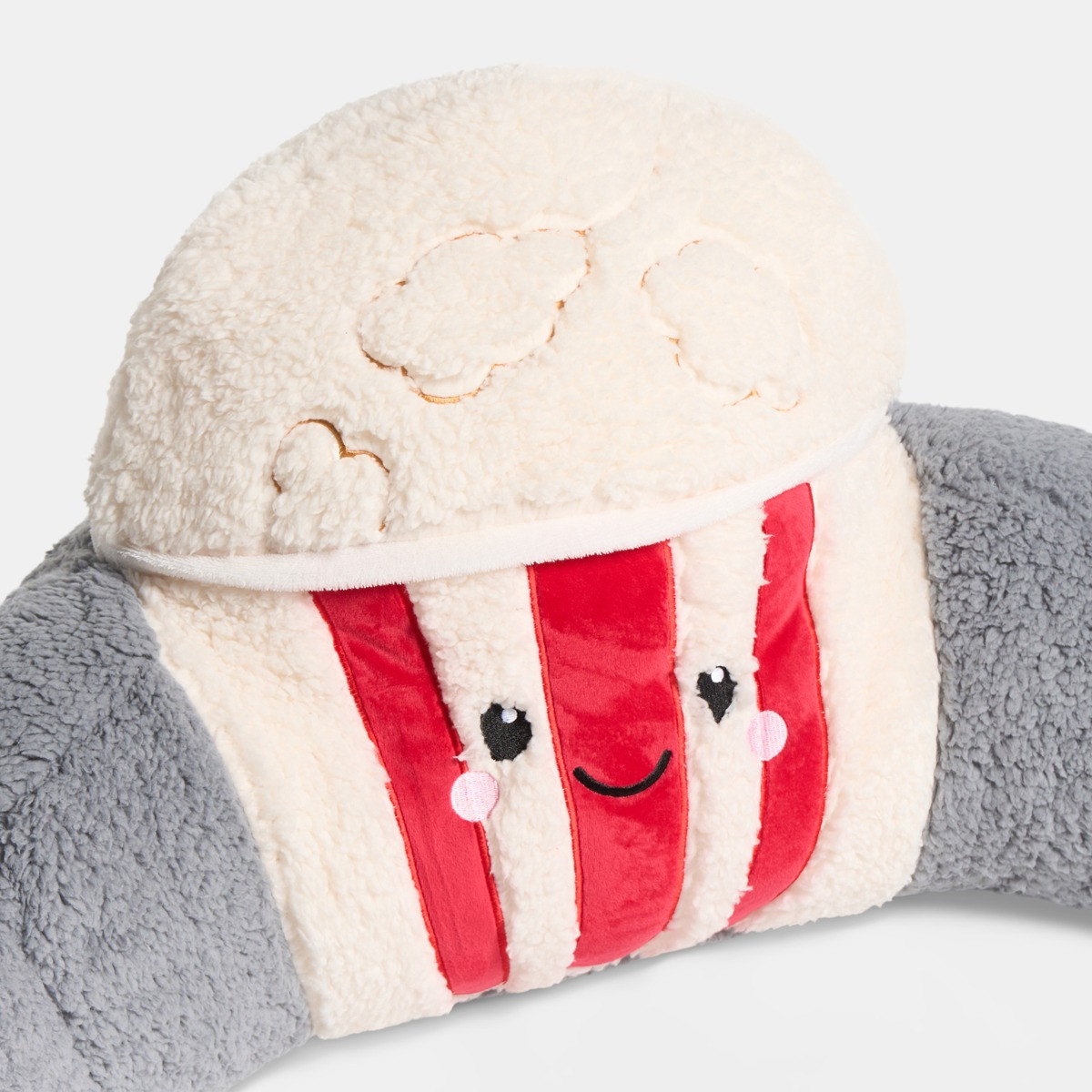 OHS Popcorn Cuddle Cushion - Cream/Red>