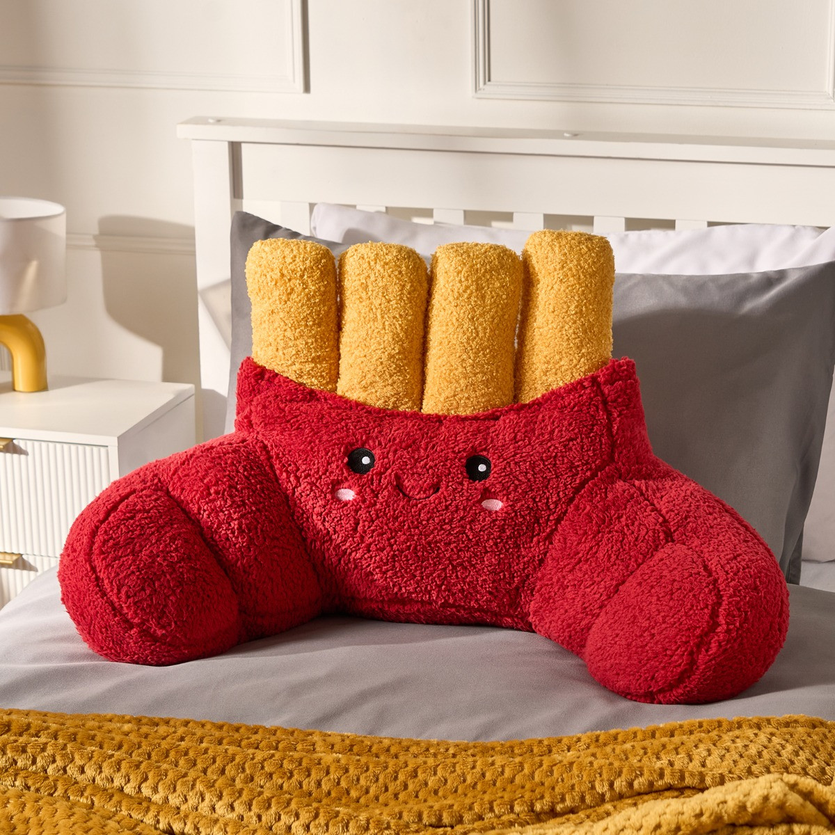 OHS French Fries Cuddle Cushion - Red>