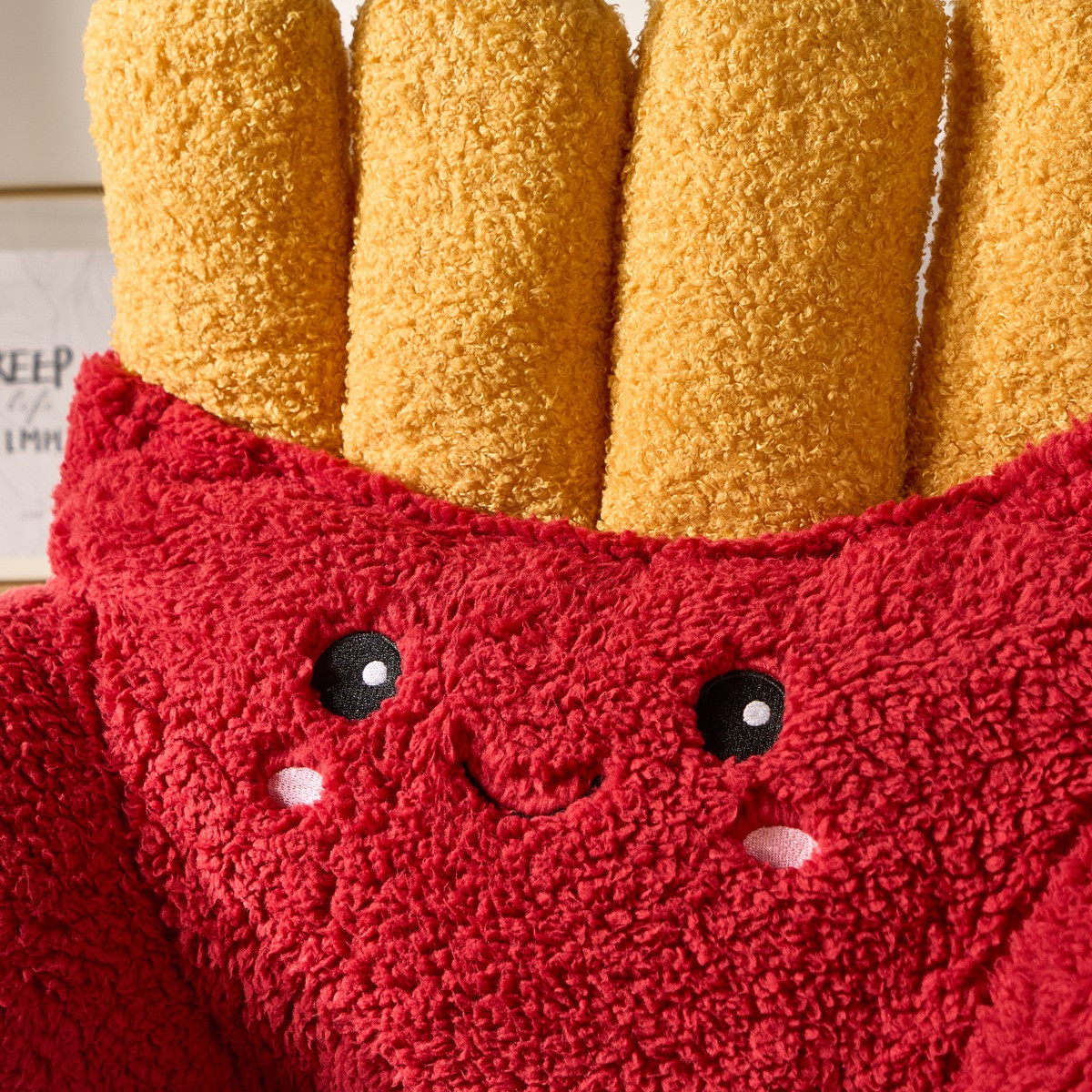 OHS French Fries Cuddle Cushion - Red>