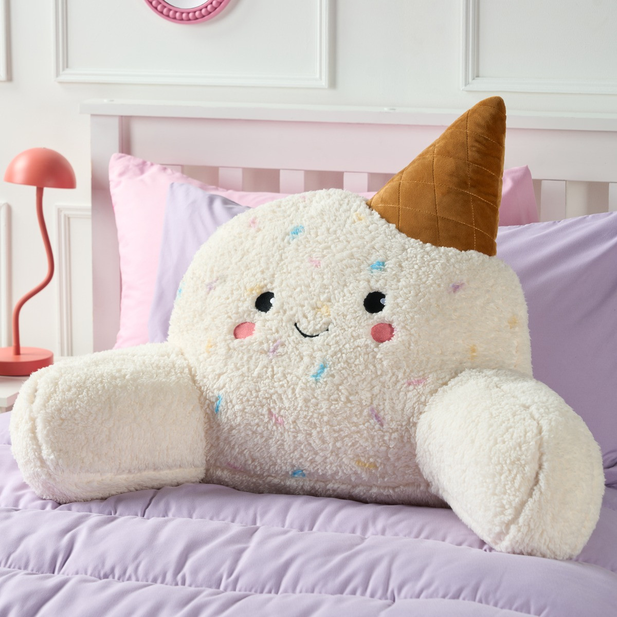 OHS Ice Cream Cuddle Cushion - White>