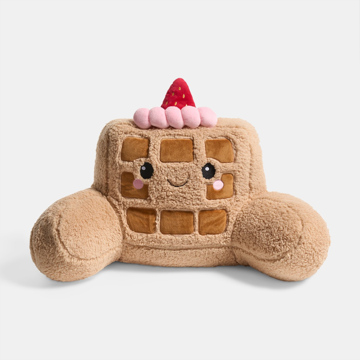 OHS Waffle Cuddle Cushion - Natural/Pink>