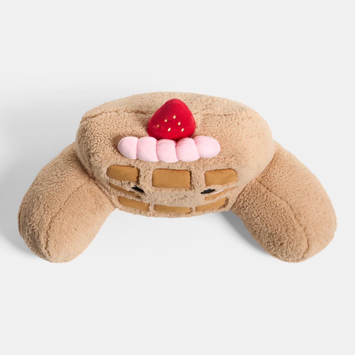 OHS Waffle Cuddle Cushion - Natural/Pink>