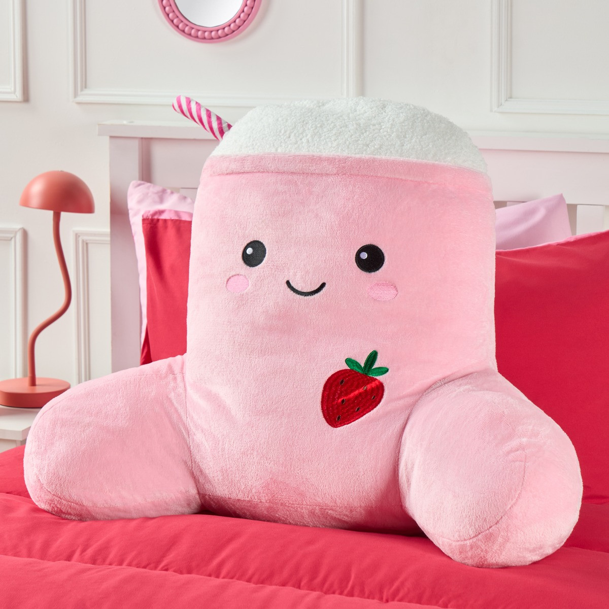 OHS Milkshake Cuddle Cushion - Pink>