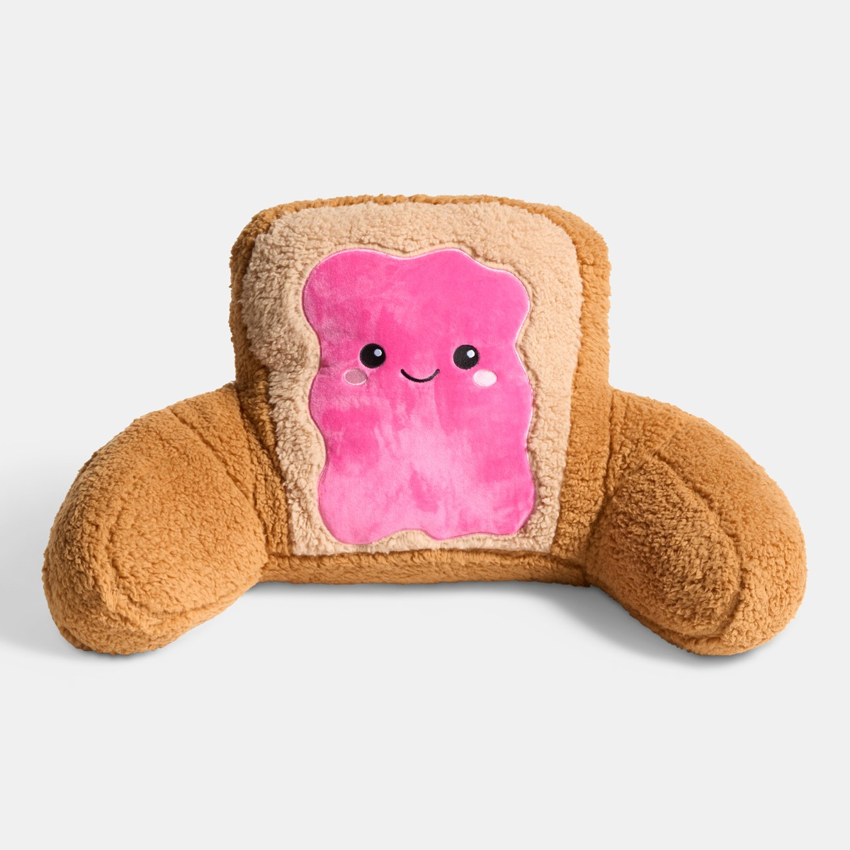 OHS Jam Toast Cuddle Cushion - Hot Pink/Natural>
