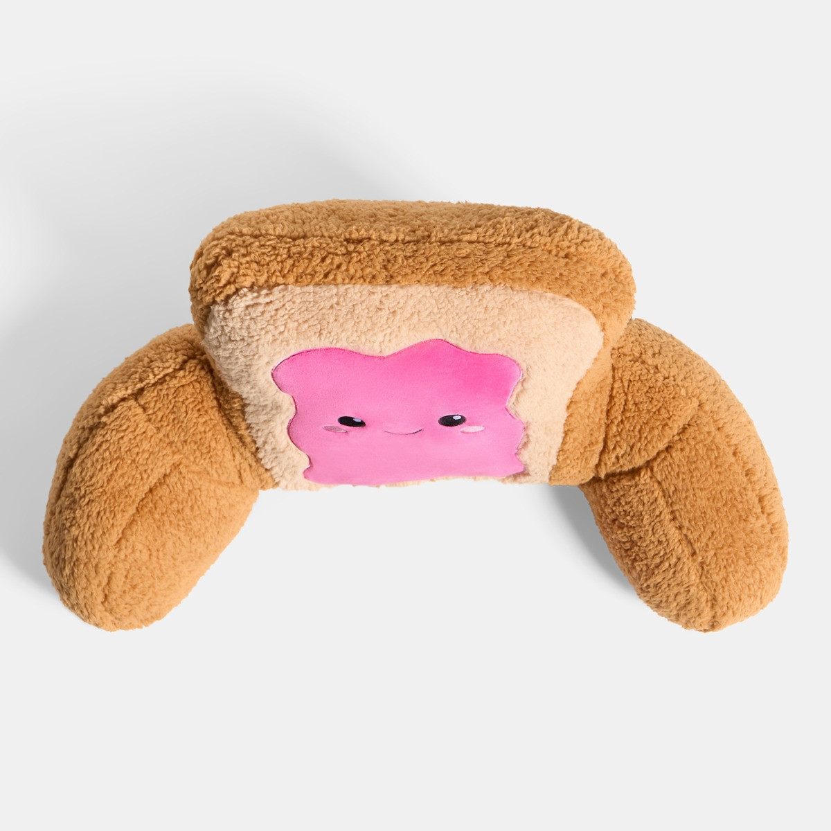 OHS Jam Toast Cuddle Cushion - Hot Pink/Natural>