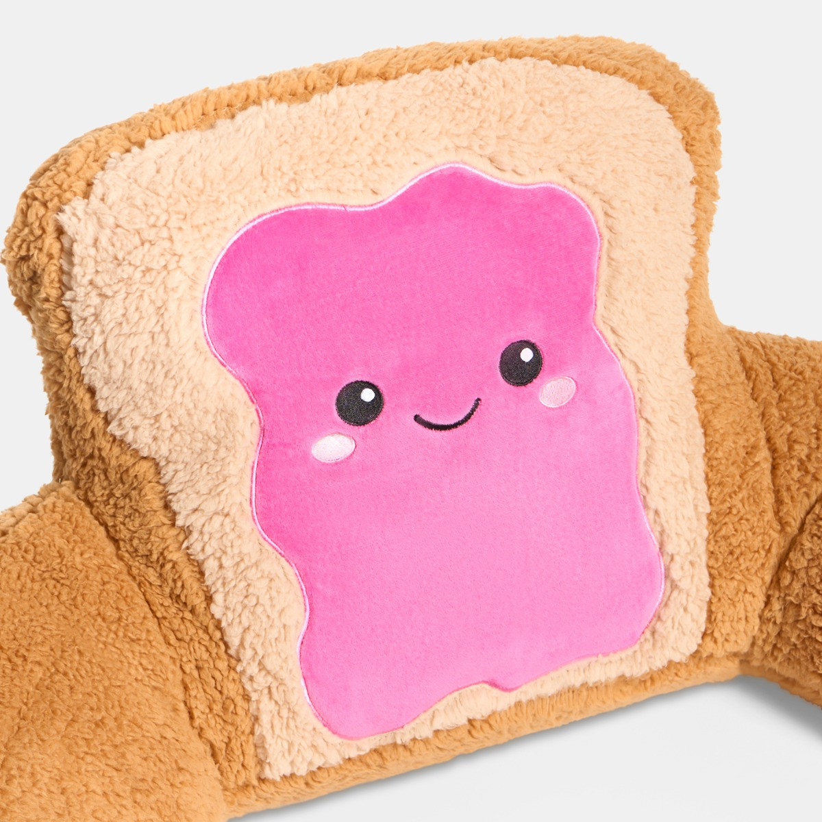 OHS Jam Toast Cuddle Cushion - Hot Pink/Natural>
