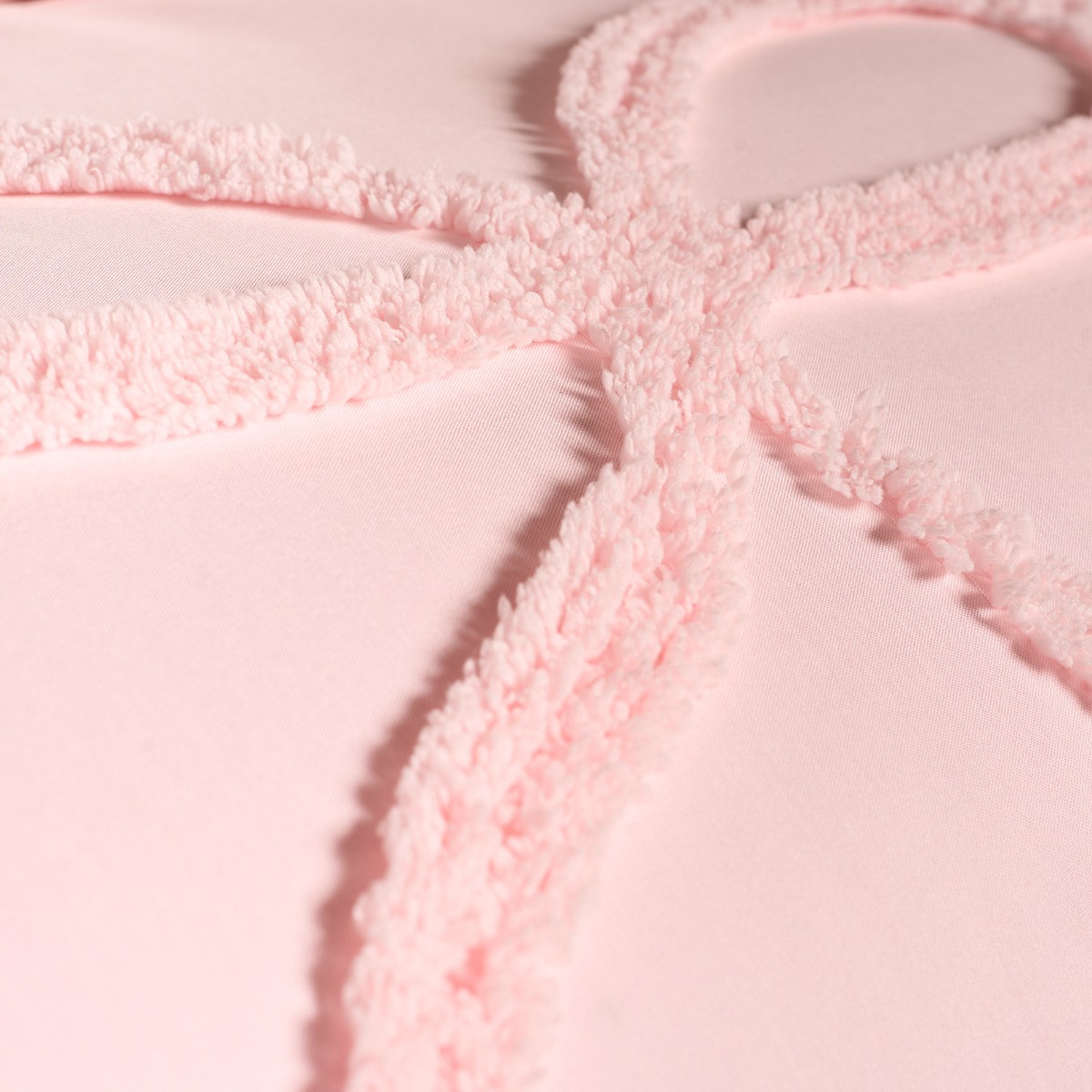 OHS Bows Tufted Duvet Cover Set, Pink - Double>