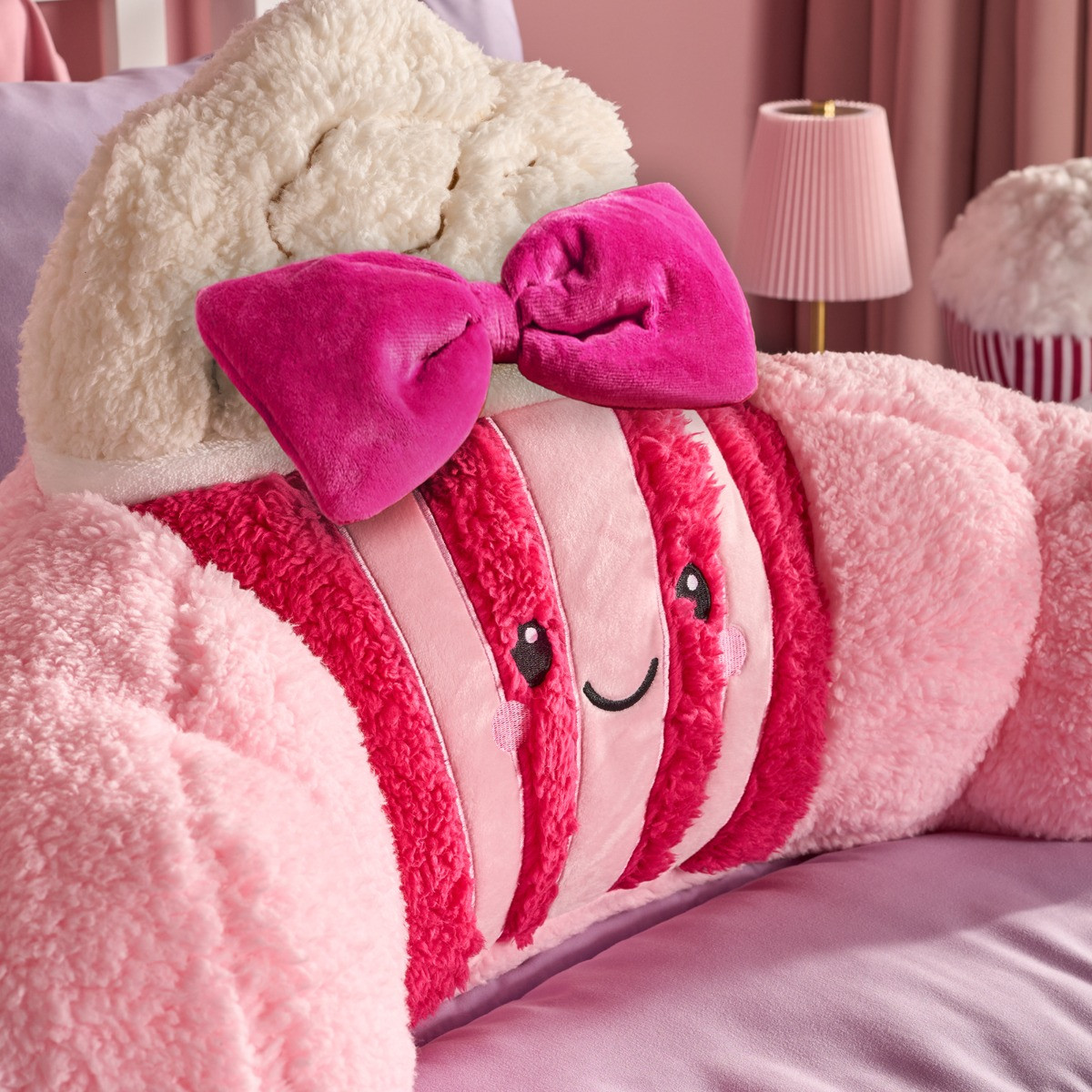 OHS Paisley The Popcorn Cuddle Cushion - Hot Pink>