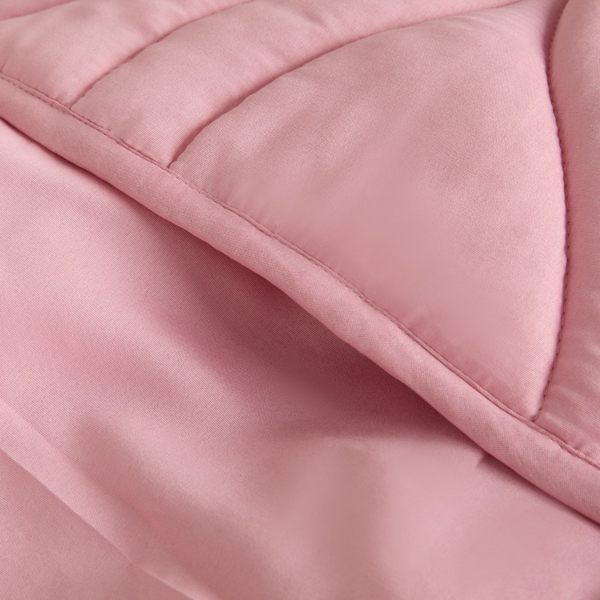 OHS Diamond Bow Quilted Coverless 7.5 Tog Duvet Set - Pink>
