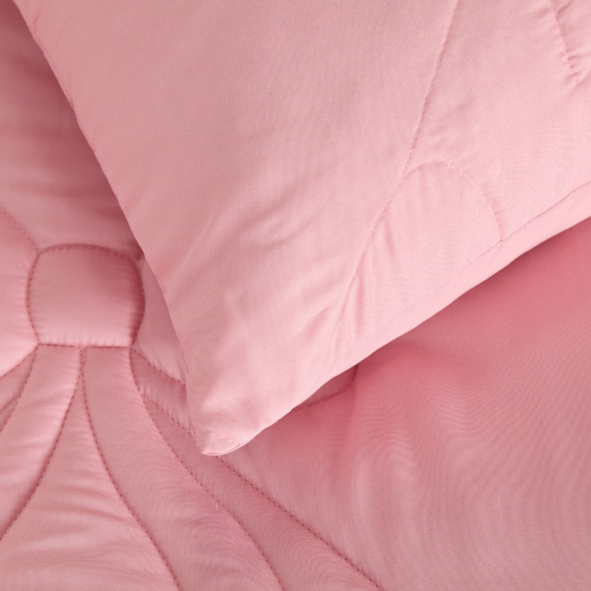 OHS Diamond Bow Quilted Coverless 7.5 Tog Duvet Set - Pink>