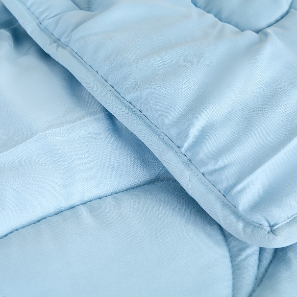 OHS Diamond Bow Quilted Coverless 7.5 Tog Duvet Set - Blue>