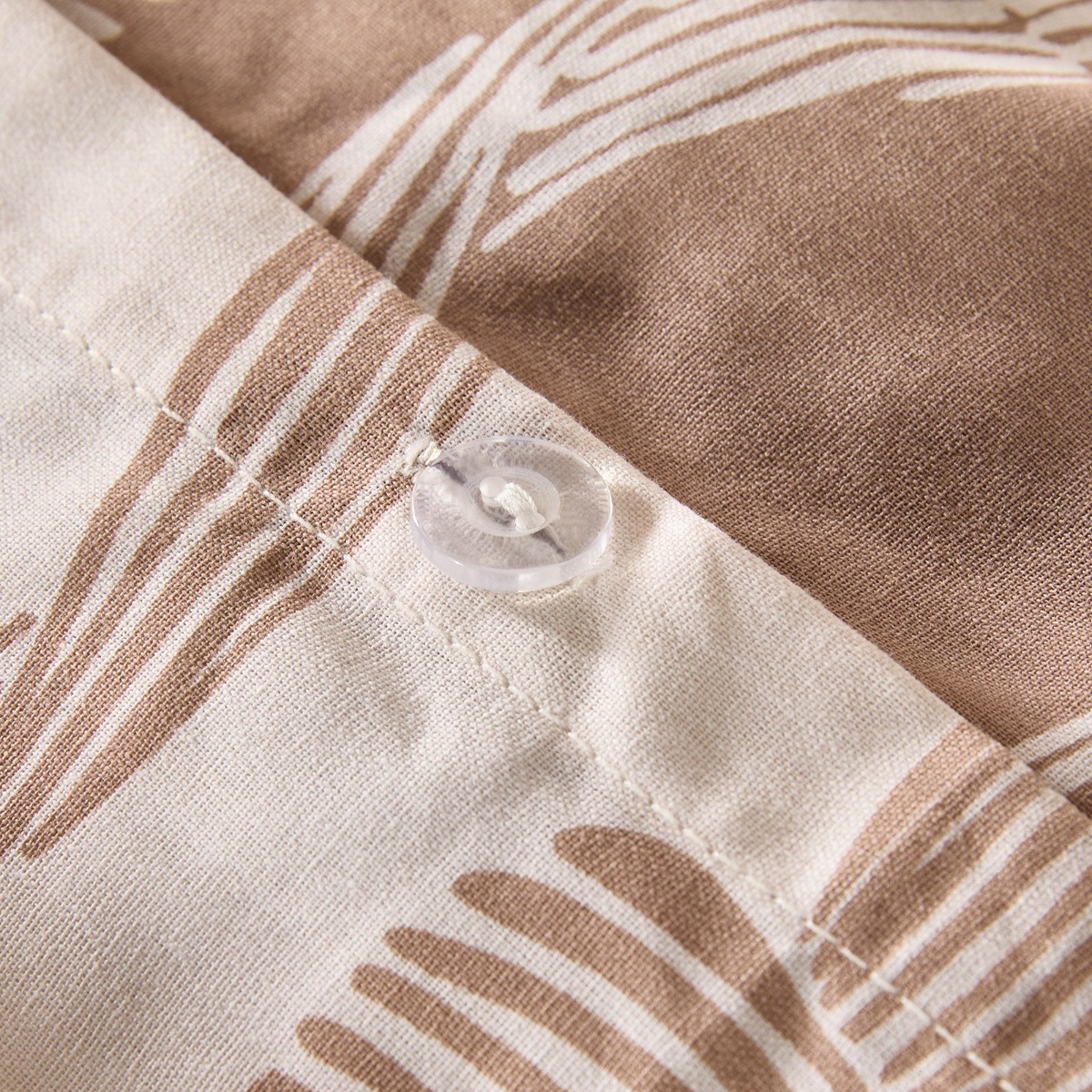 OHS Illustrated Bows Reversible Duvet Cover Set - Natural>