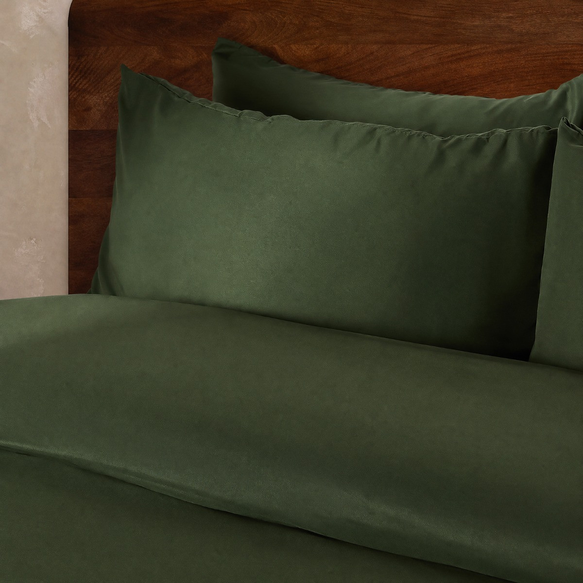 OHS Plain Duvet Cover Set - Leafy Green>