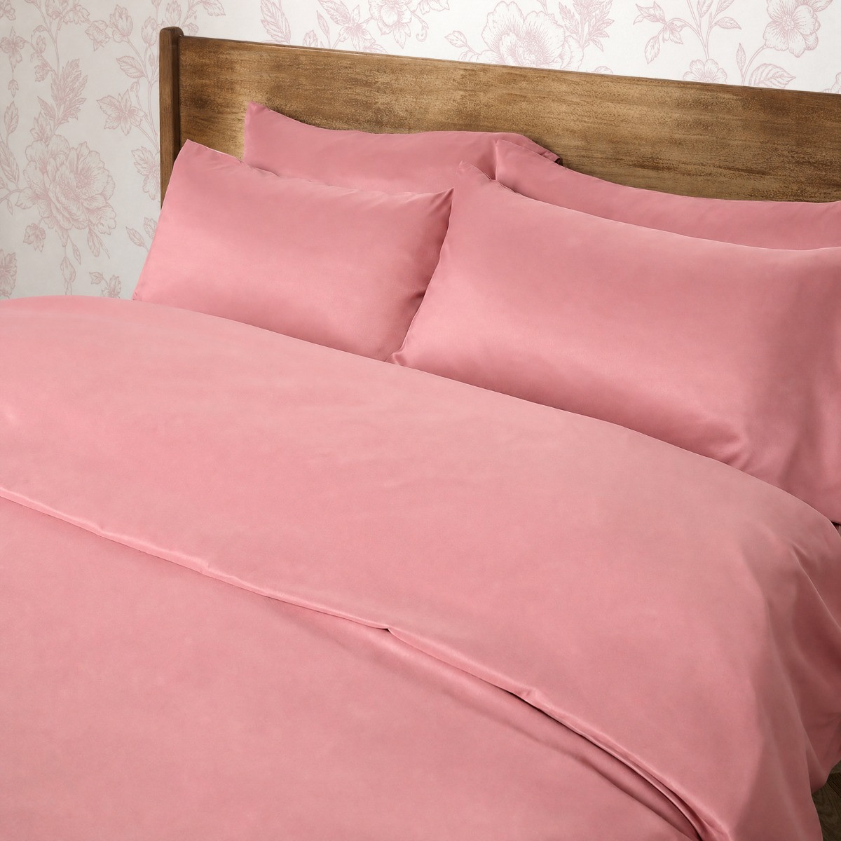 OHS Plain Duvet Cover Set - Dusky Pink>