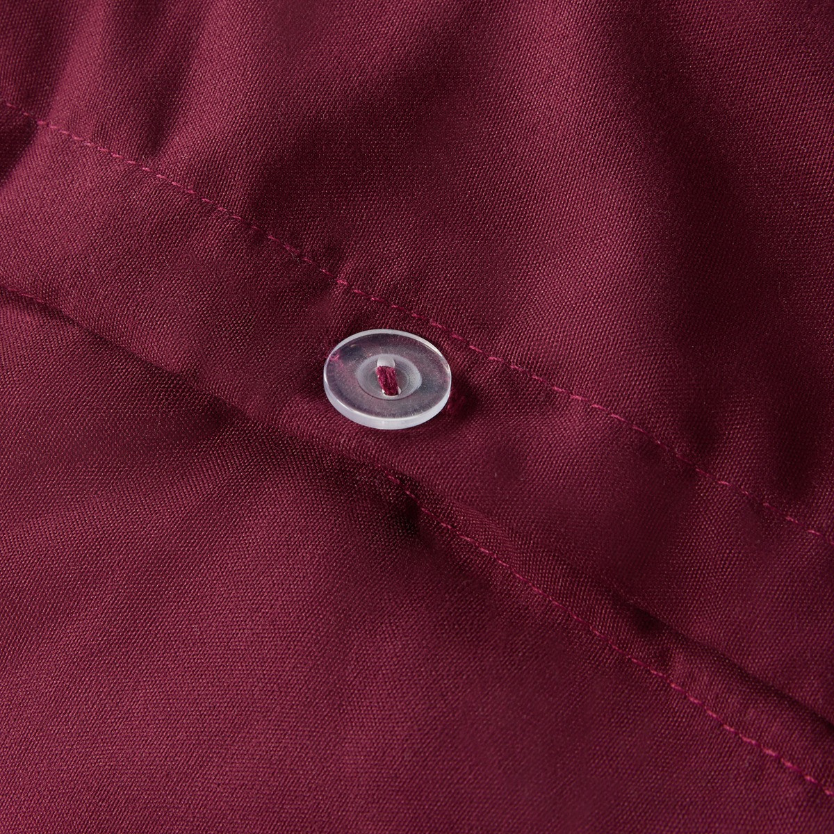 OHS Plain Duvet Cover Set - Burgundy>