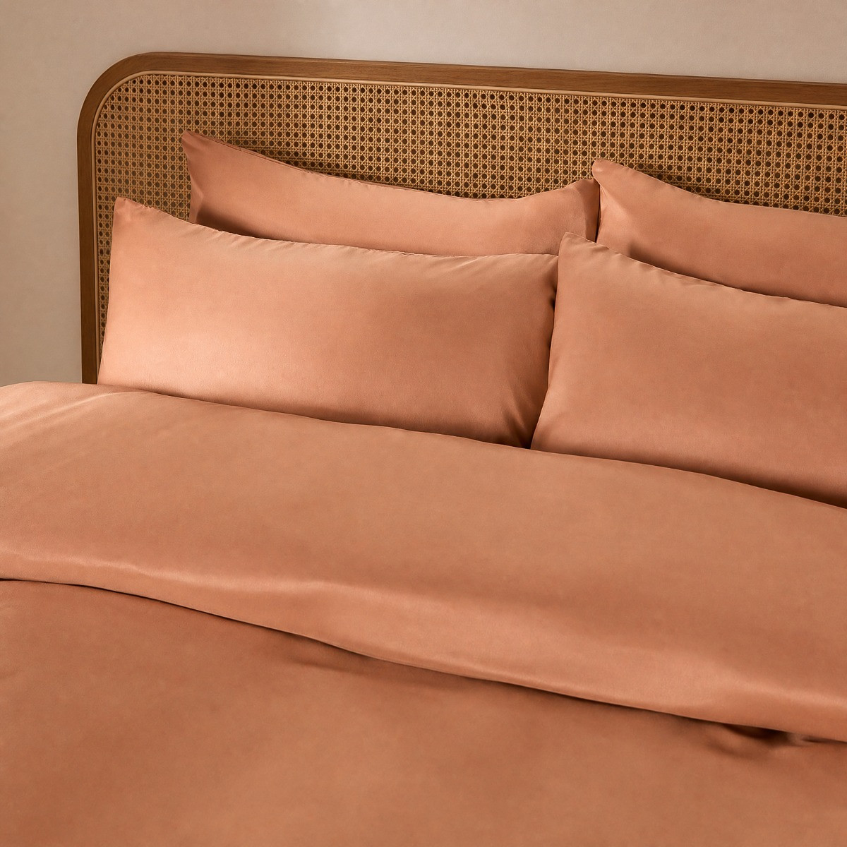 OHS Plain Duvet Cover Set - Toffee>