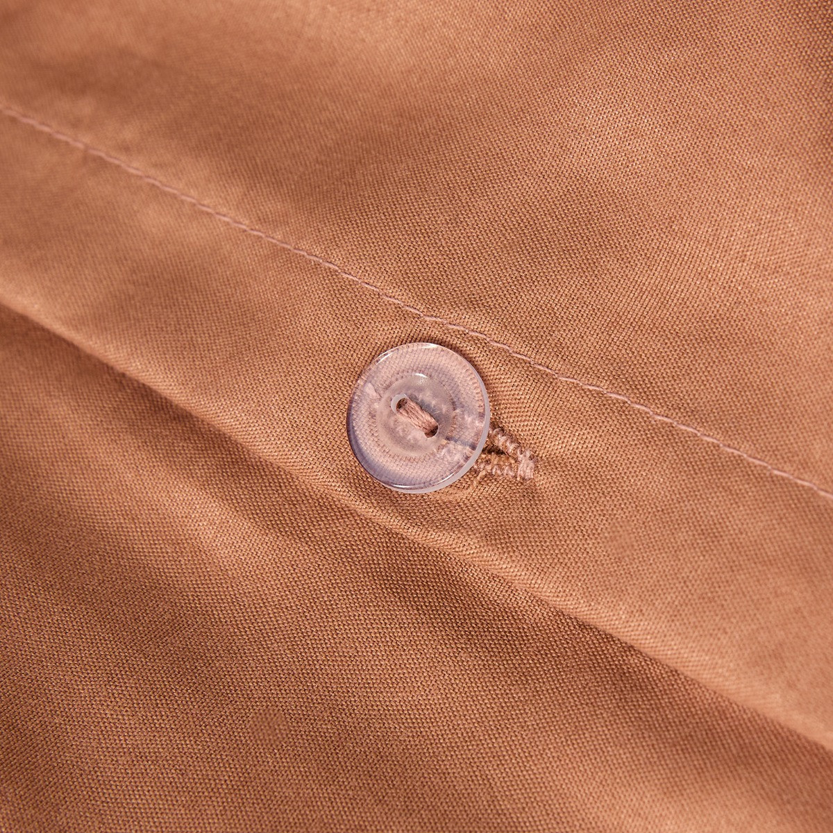 OHS Plain Duvet Cover Set - Toffee>
