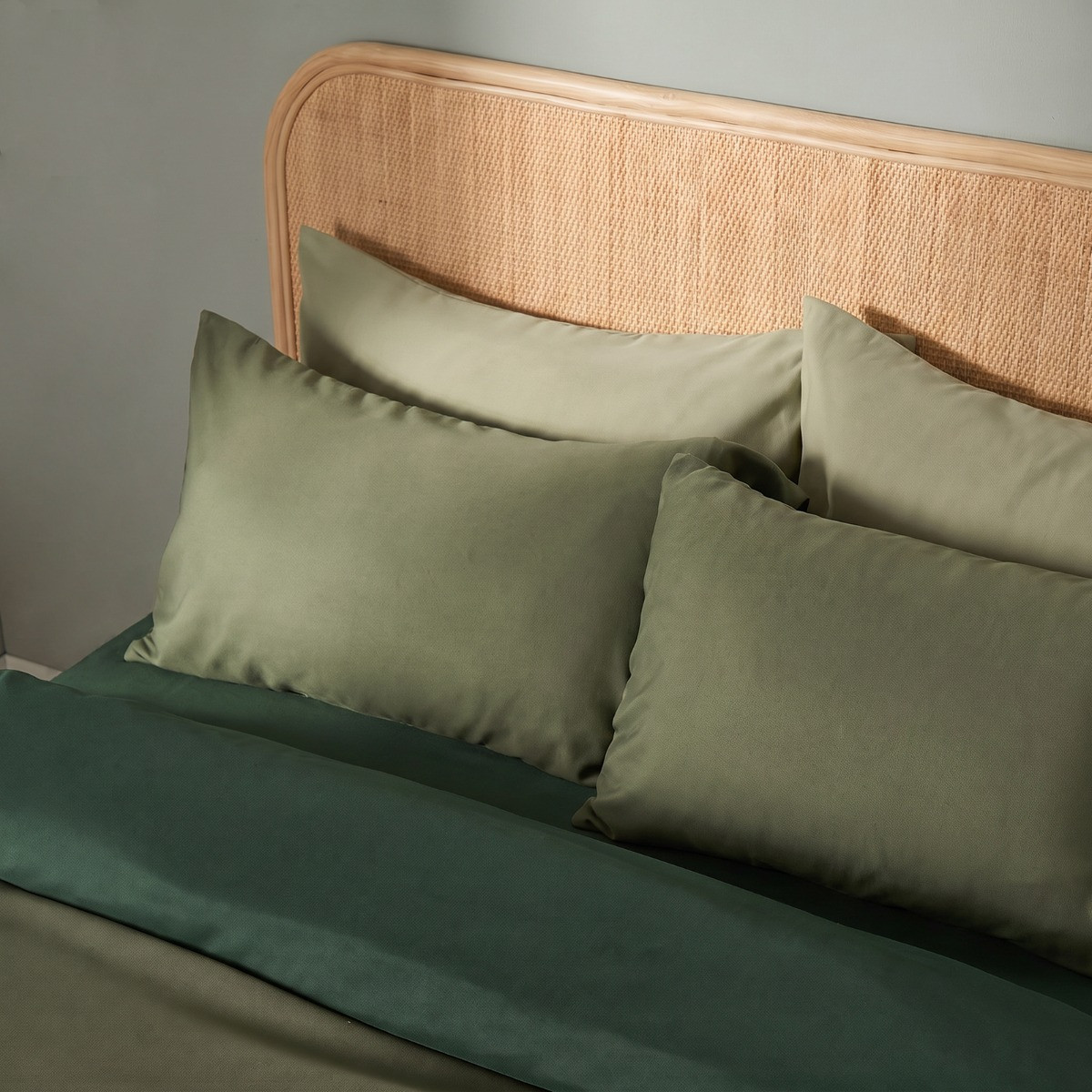 OHS Reversible Duvet Cover Set - Woodland/Forest Green>