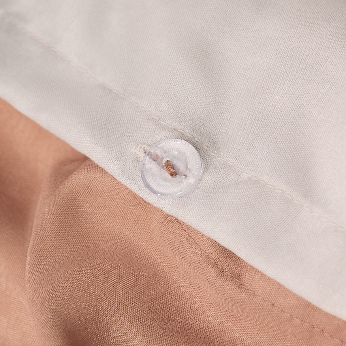 OHS Reversible Duvet Cover Set - Stone/Toffee>
