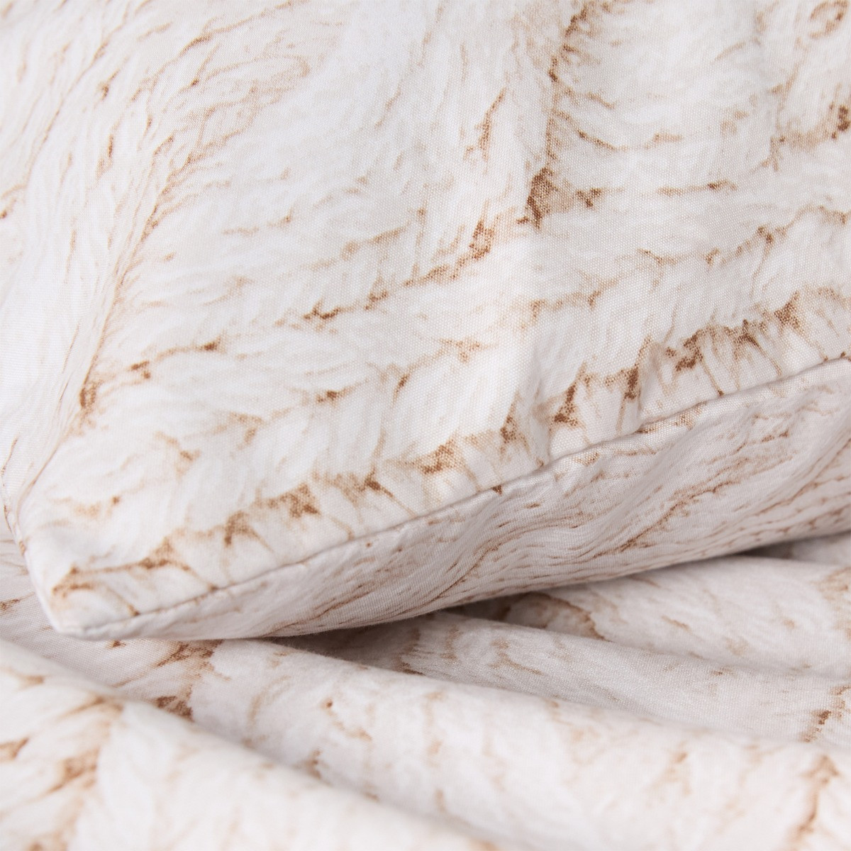 OHS Cable Knit Print Duvet Cover Set - Natural>