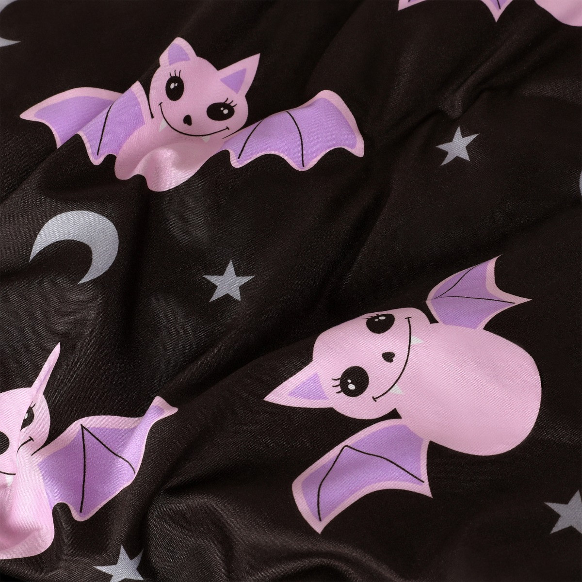 OHS Bat Print Duvet Cover Set - Black>