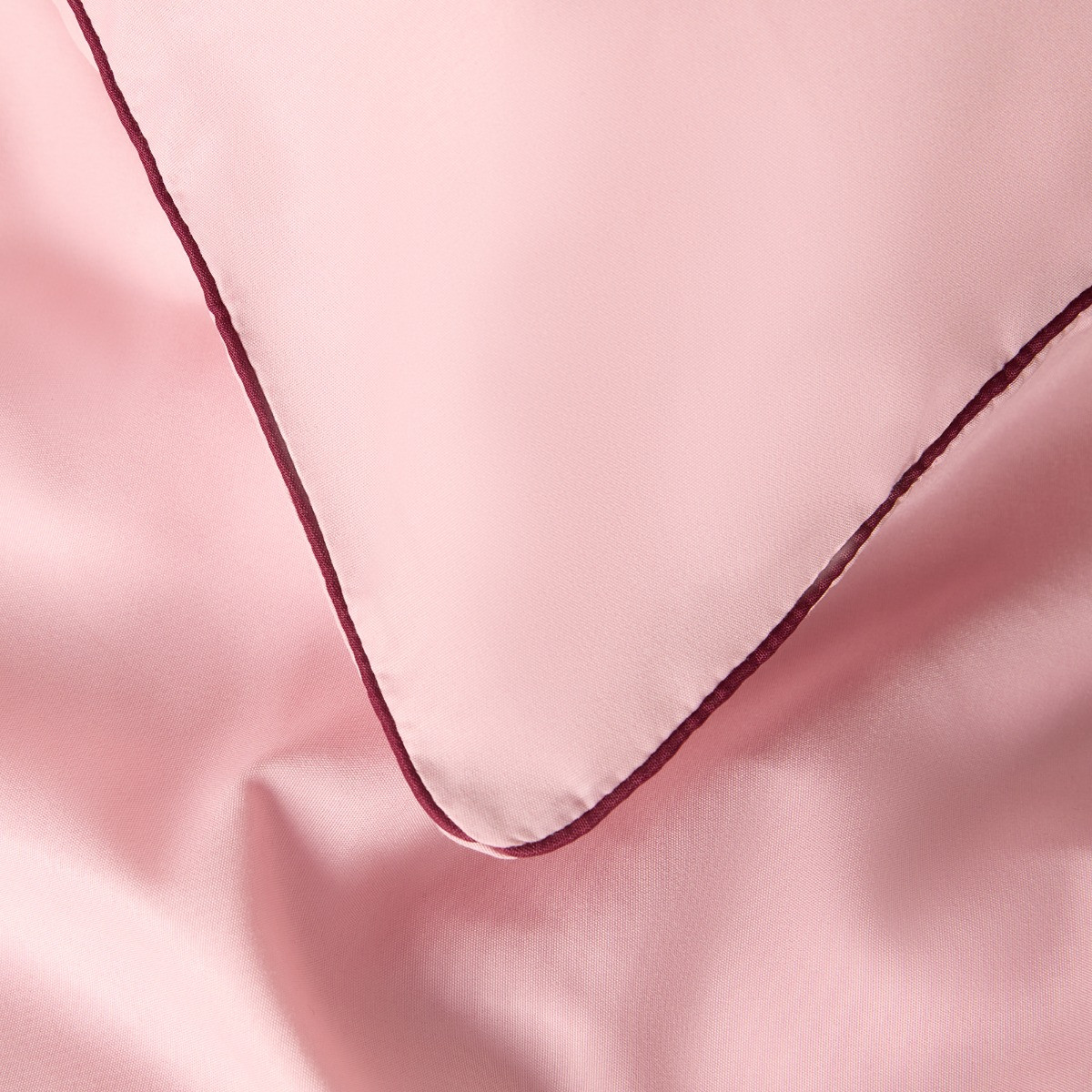 OHS Piped Edge Duvet Cover Set - Blush/Burgundy>