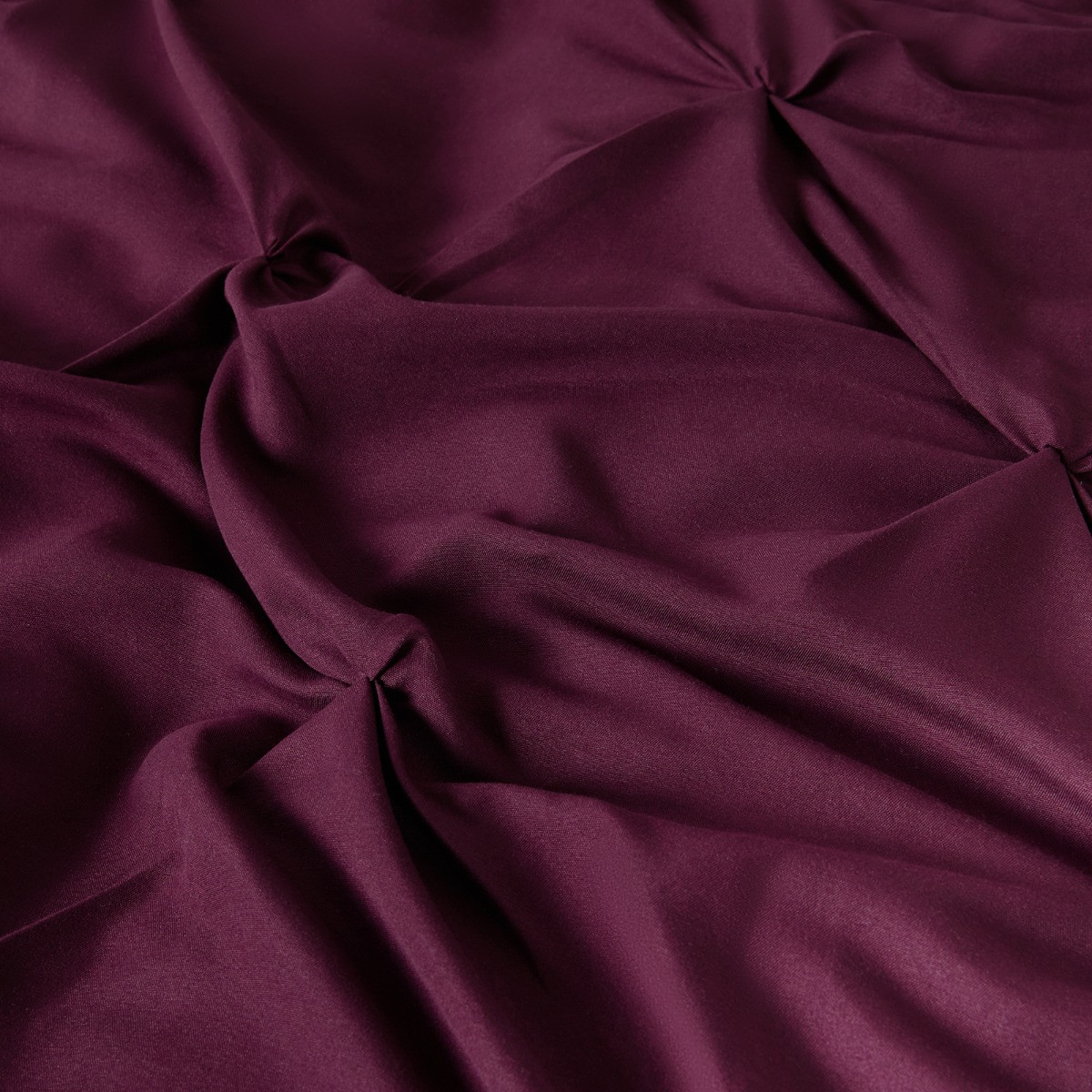 OHS Diamond Pintuck Pinch Pleat Duvet Cover Set - Plum>
