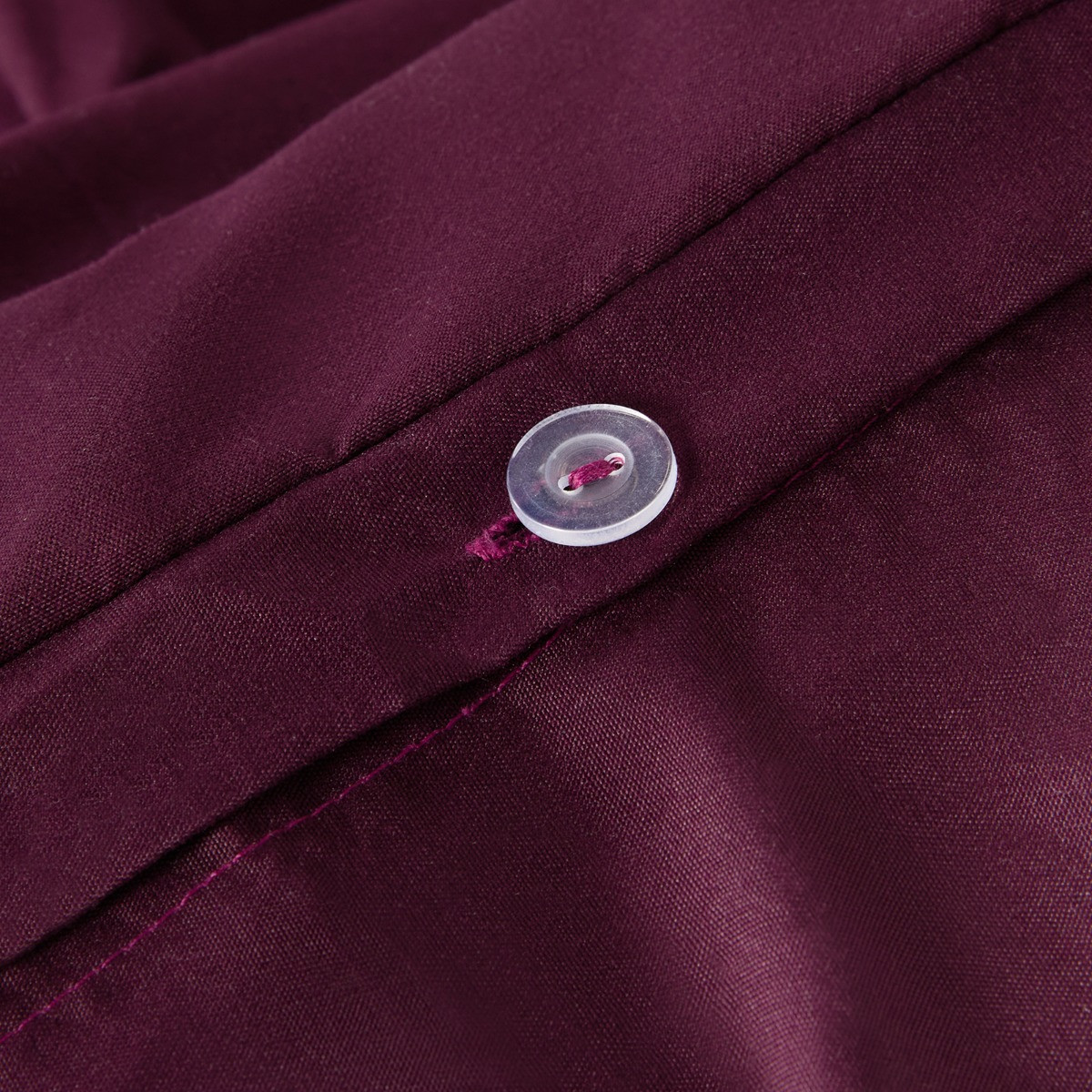 OHS Diamond Pintuck Pinch Pleat Duvet Cover Set - Plum>