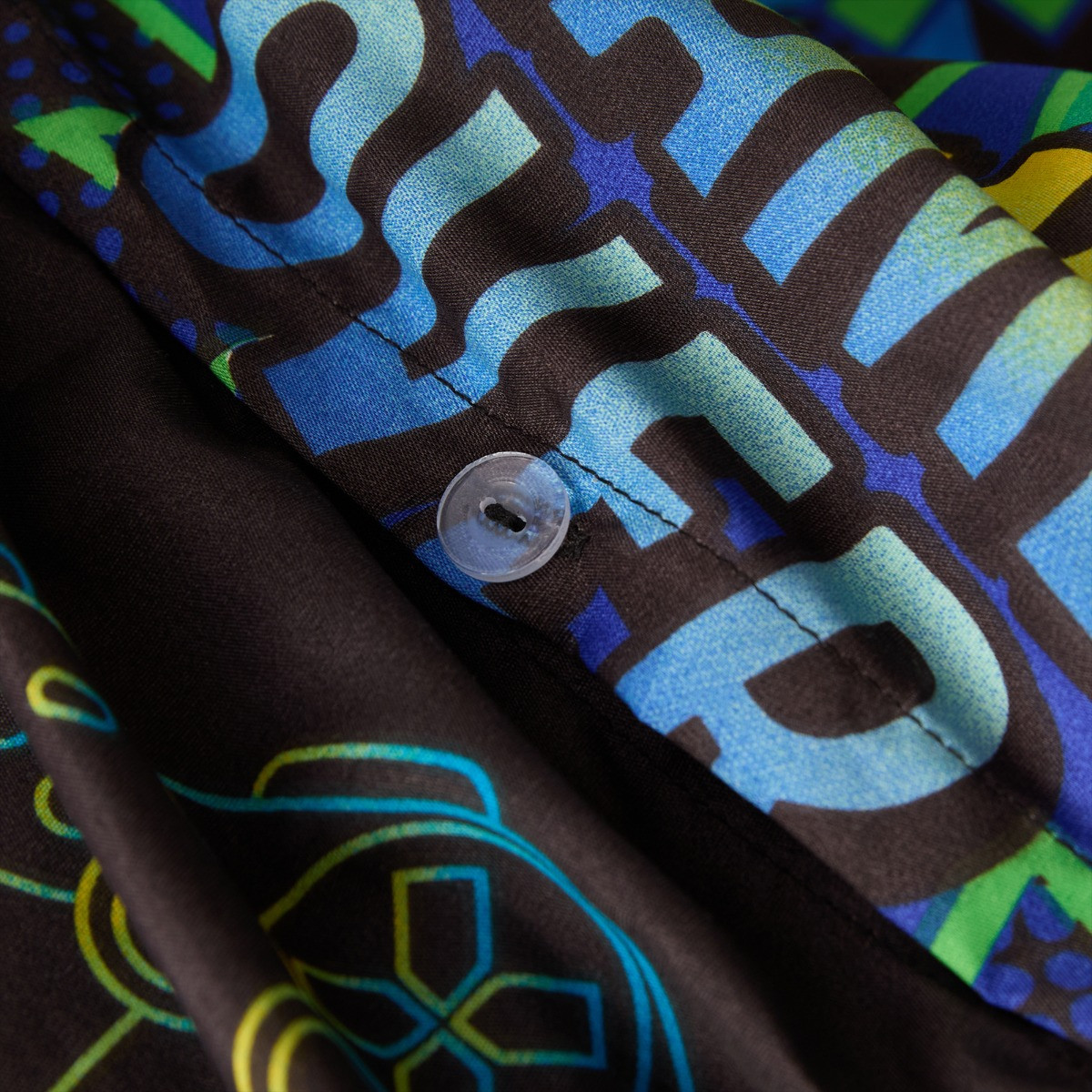 OHS Polycotton Comic Gaming Duvet Cover Set - Neon Green>