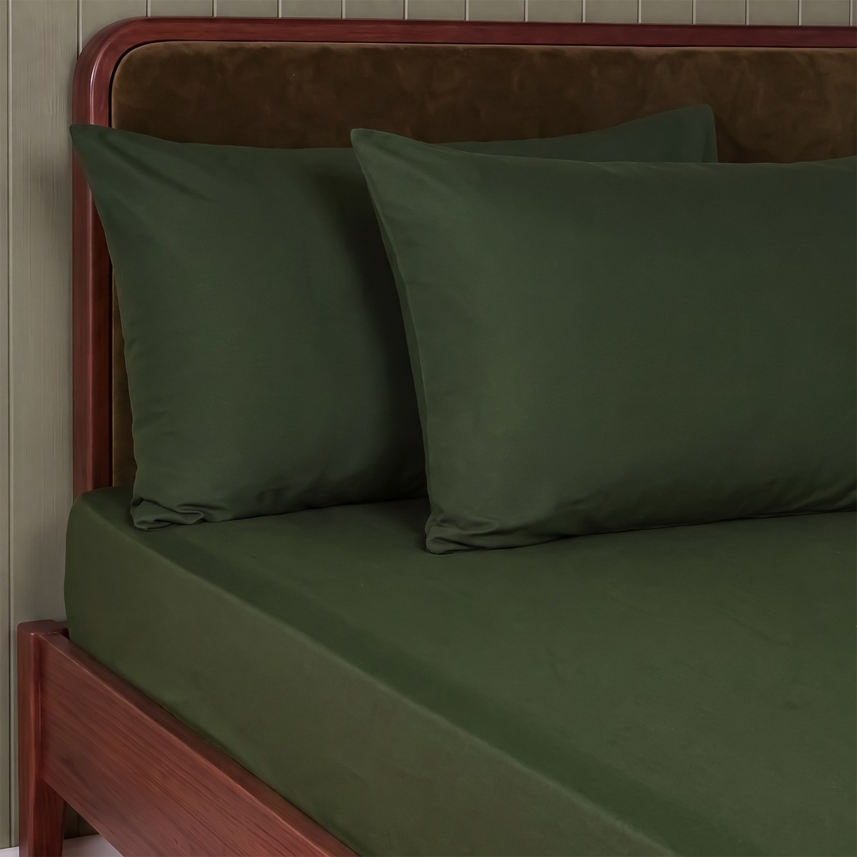 OHS Plain Dyed Fitted Sheet - Leafy Green>