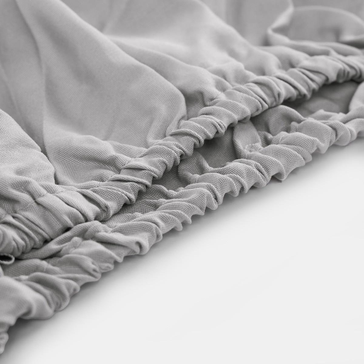 OHS Plain Dyed Fitted Sheet - Silver>