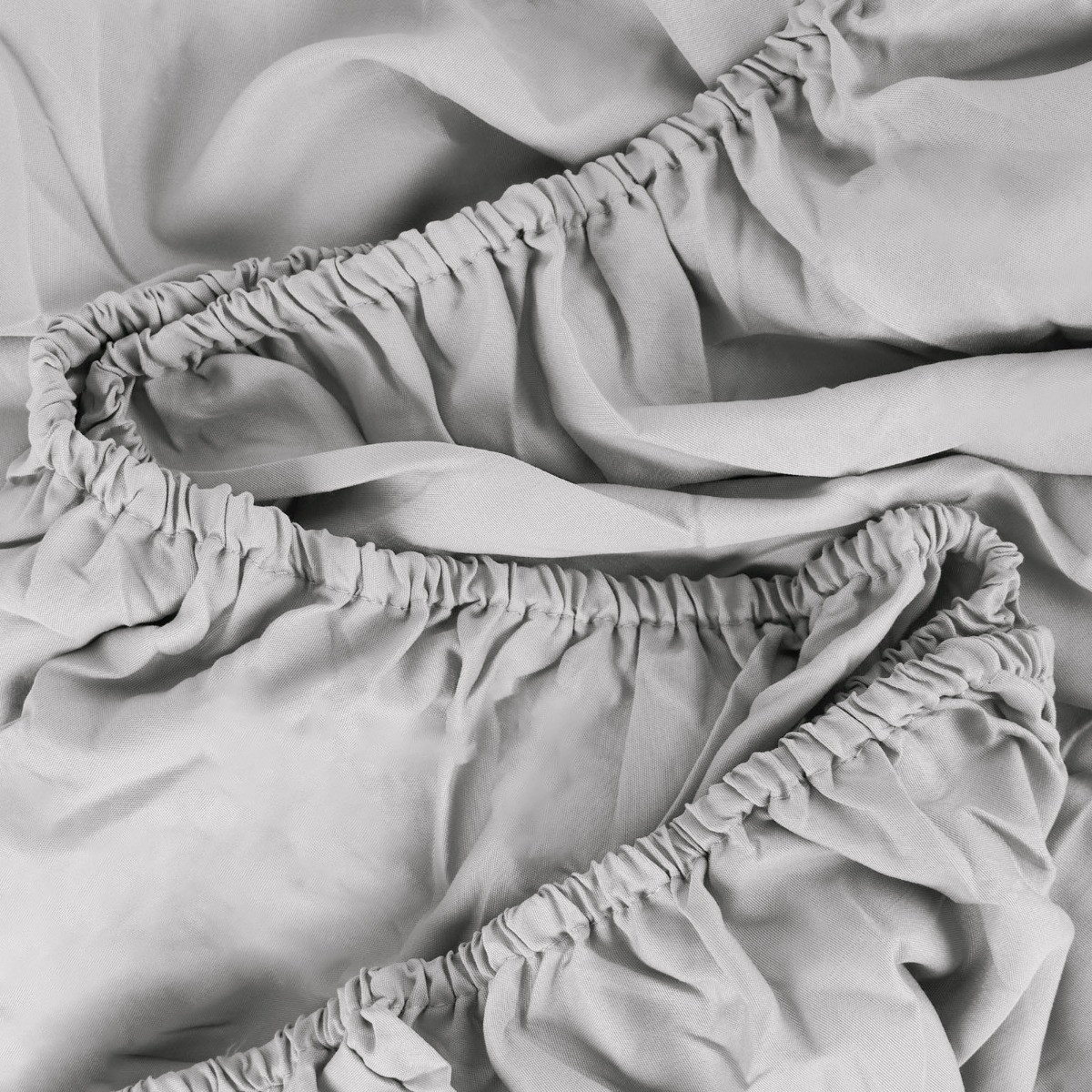 OHS Plain Dyed Fitted Sheet - Silver>