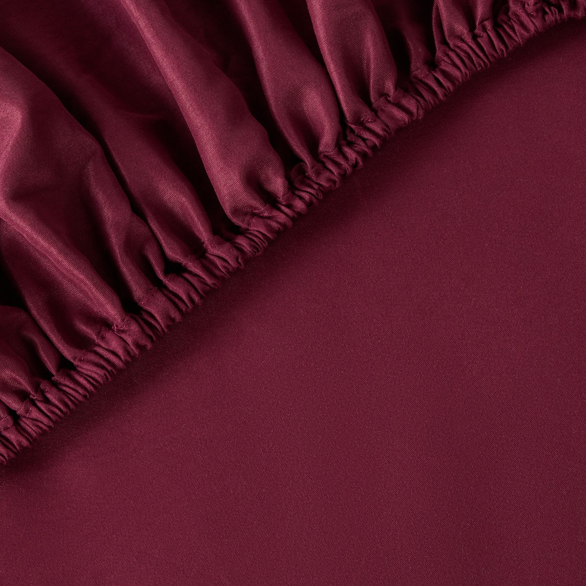 OHS Plain Dyed Fitted Sheet - Burgundy>