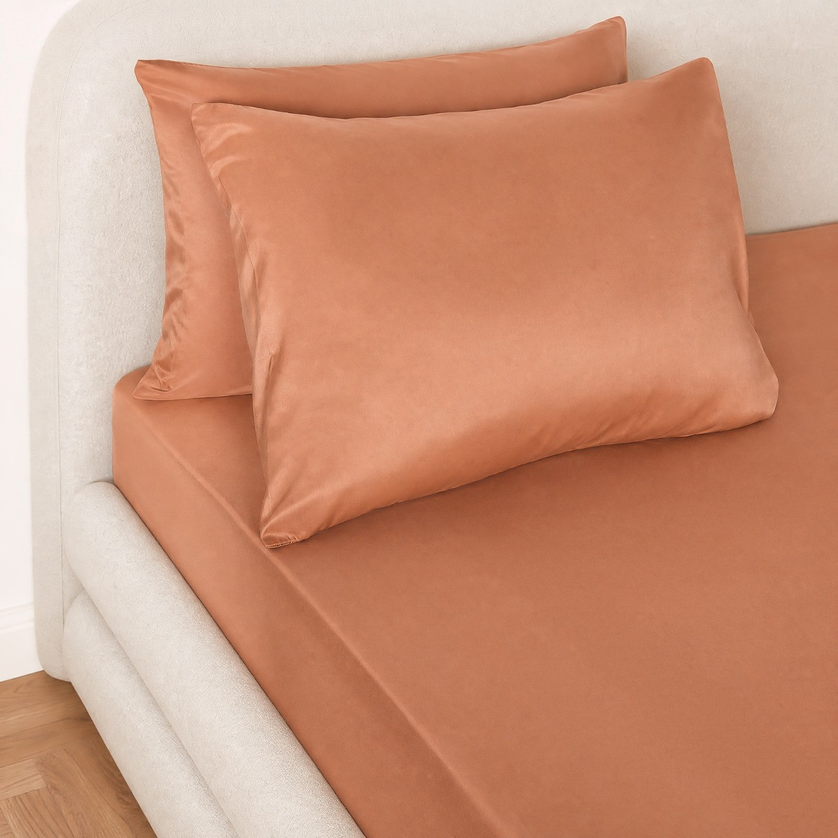 OHS Plain Dyed Fitted Sheet - Toffee>