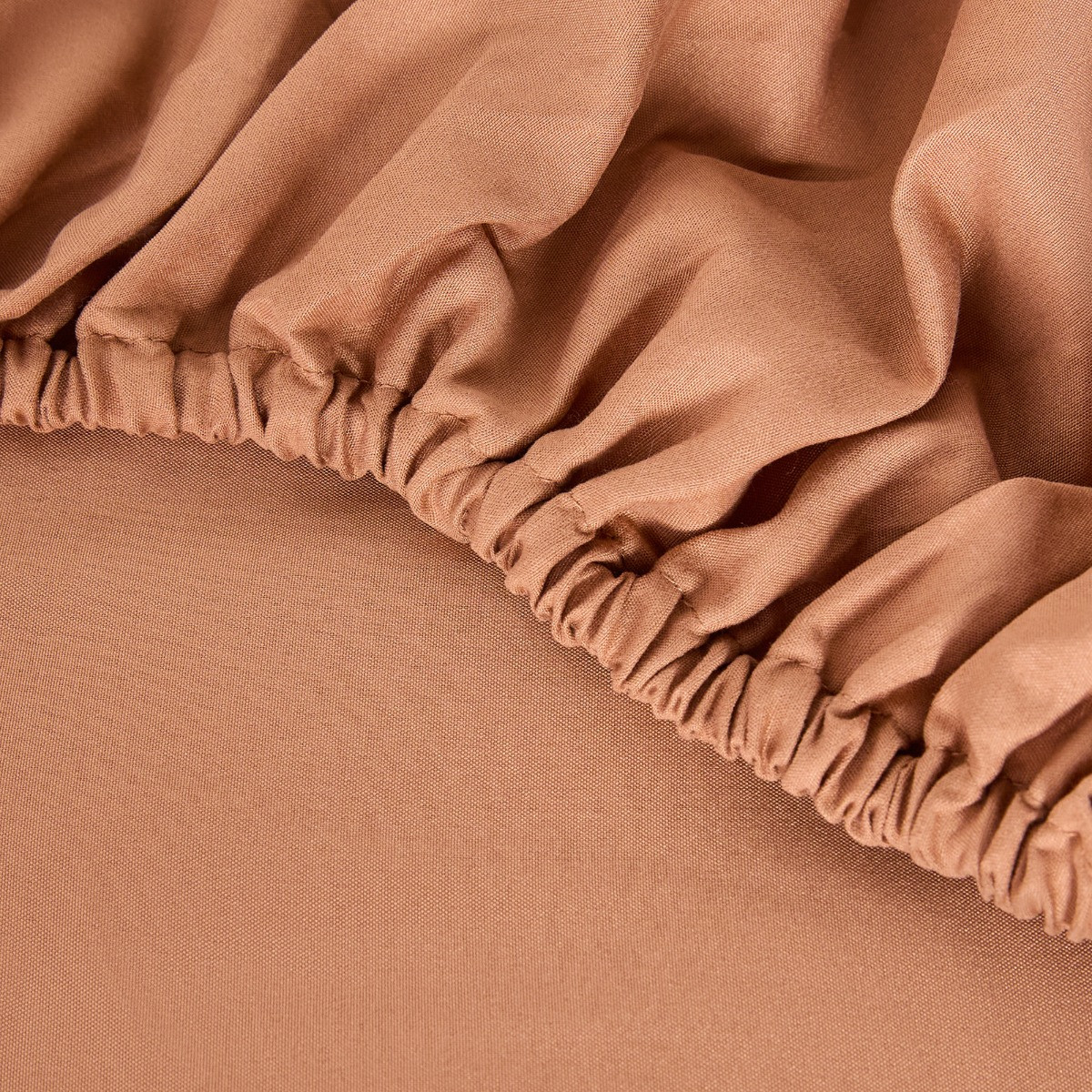 OHS Plain Dyed Fitted Sheet - Toffee>